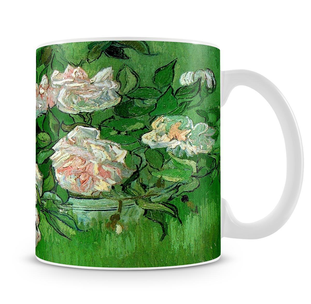 Still Life Pink Roses by Van Gogh Mug - Canvas Art Rocks - 4