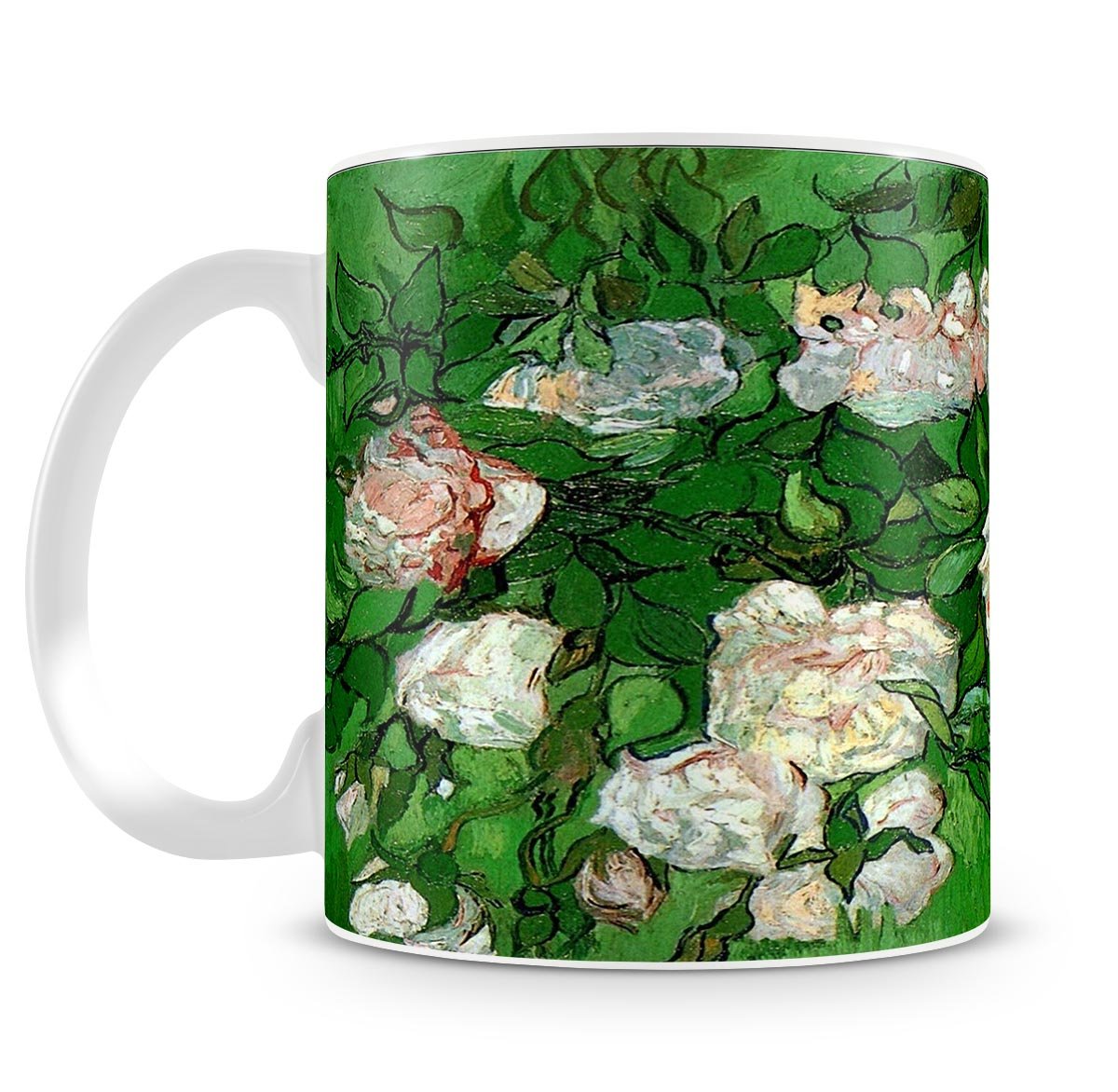 Still Life Pink Roses by Van Gogh Mug - Canvas Art Rocks - 4