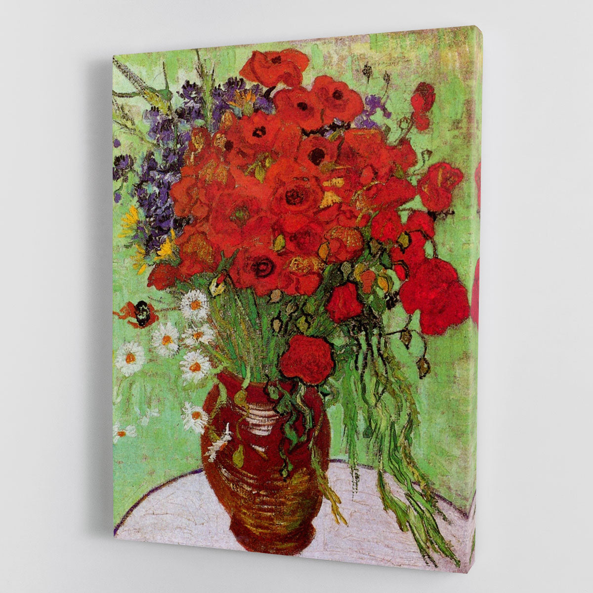 Still Life Red Poppies and Daisies by Van Gogh Canvas Print or Poster - Canvas Art Rocks - 1