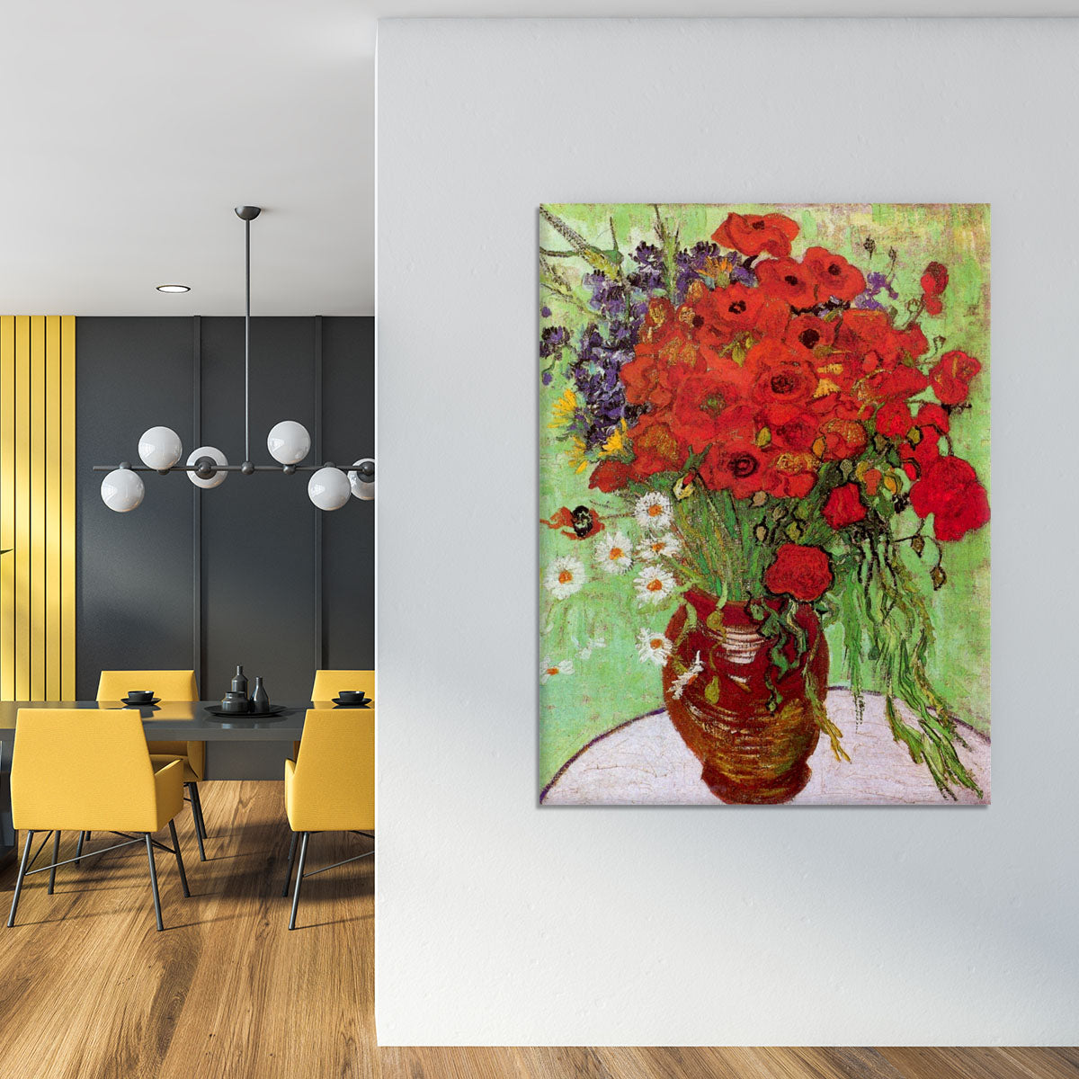 Still Life Red Poppies and Daisies by Van Gogh Canvas Print or Poster - Canvas Art Rocks - 4