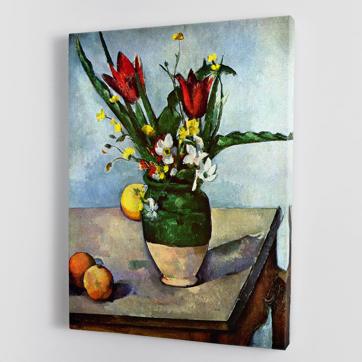 Still Life Tulips and Apples by Cezanne Canvas Print or Poster - Canvas Art Rocks - 1