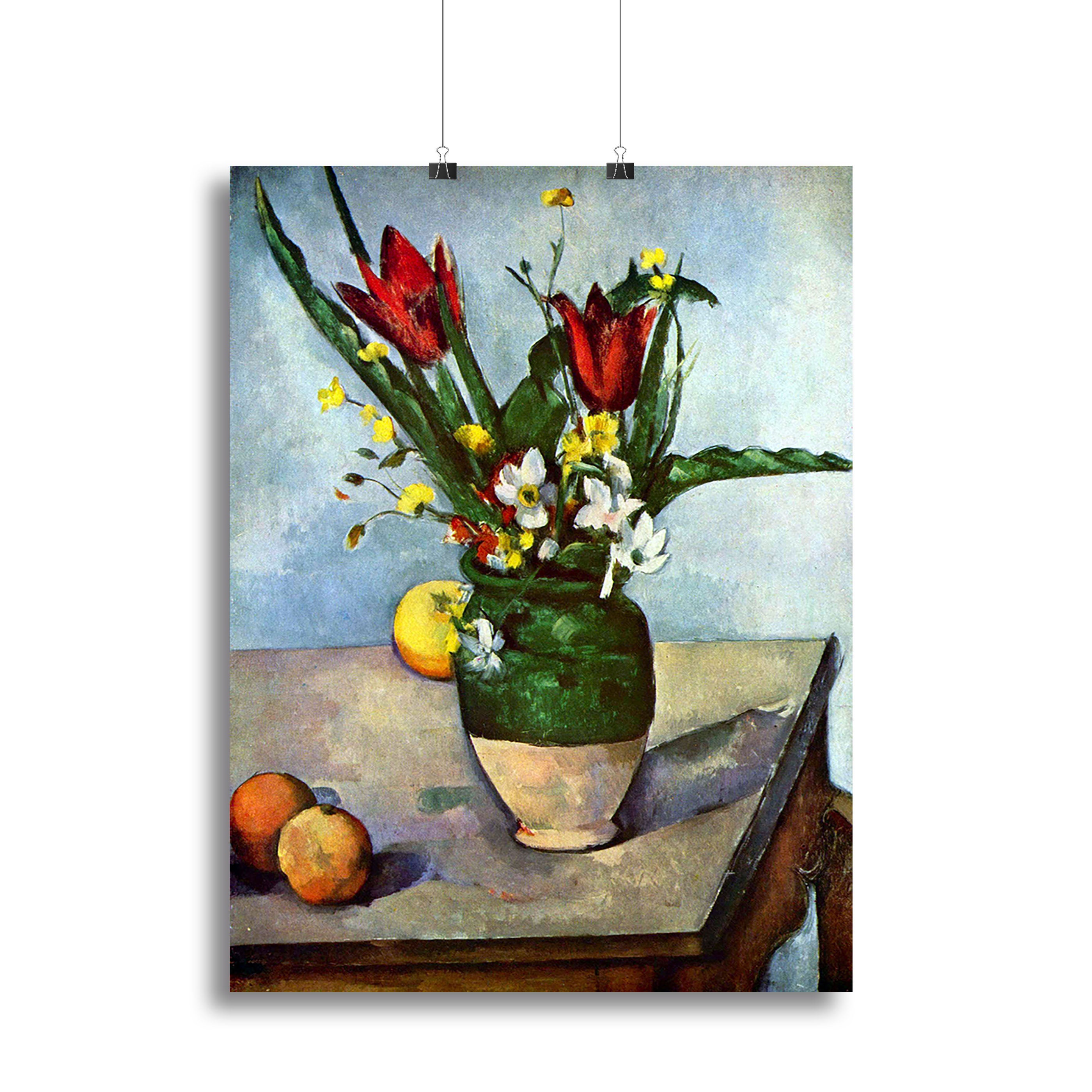 Still Life Tulips and Apples by Cezanne Canvas Print or Poster - Canvas Art Rocks - 2