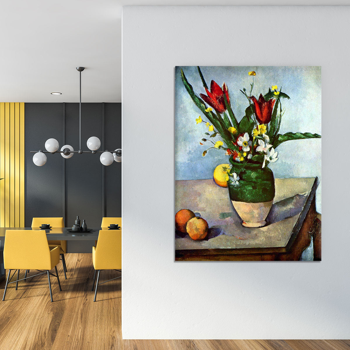 Still Life Tulips and Apples by Cezanne Canvas Print or Poster - Canvas Art Rocks - 4
