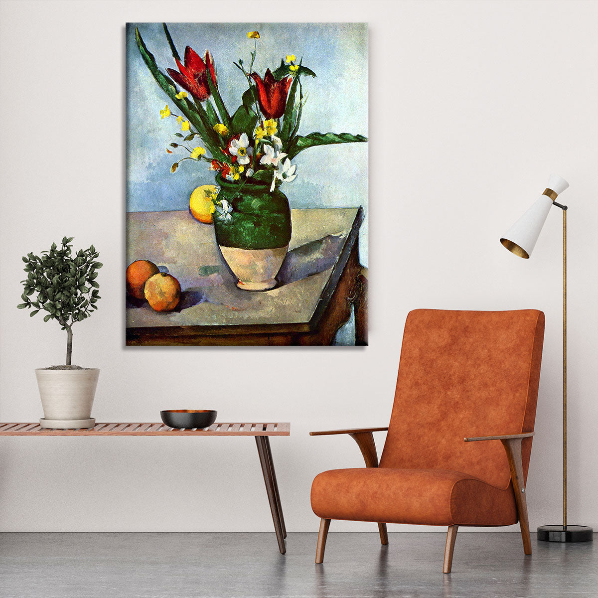 Still Life Tulips and Apples by Cezanne Canvas Print or Poster - Canvas Art Rocks - 6
