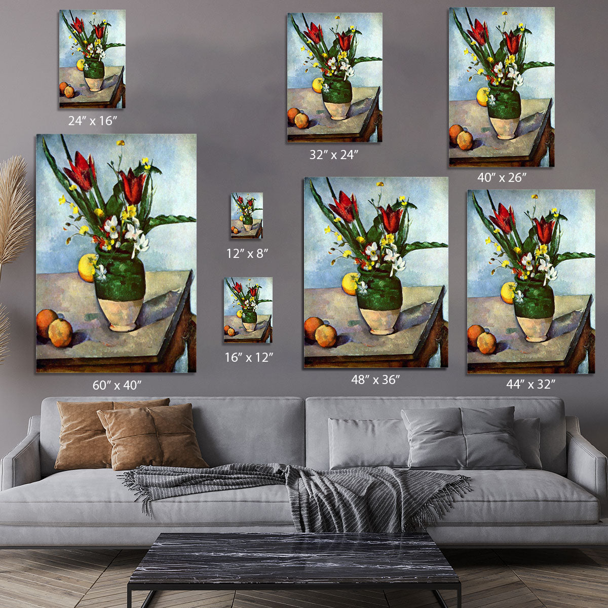 Still Life Tulips and Apples by Cezanne Canvas Print or Poster - Canvas Art Rocks - 7