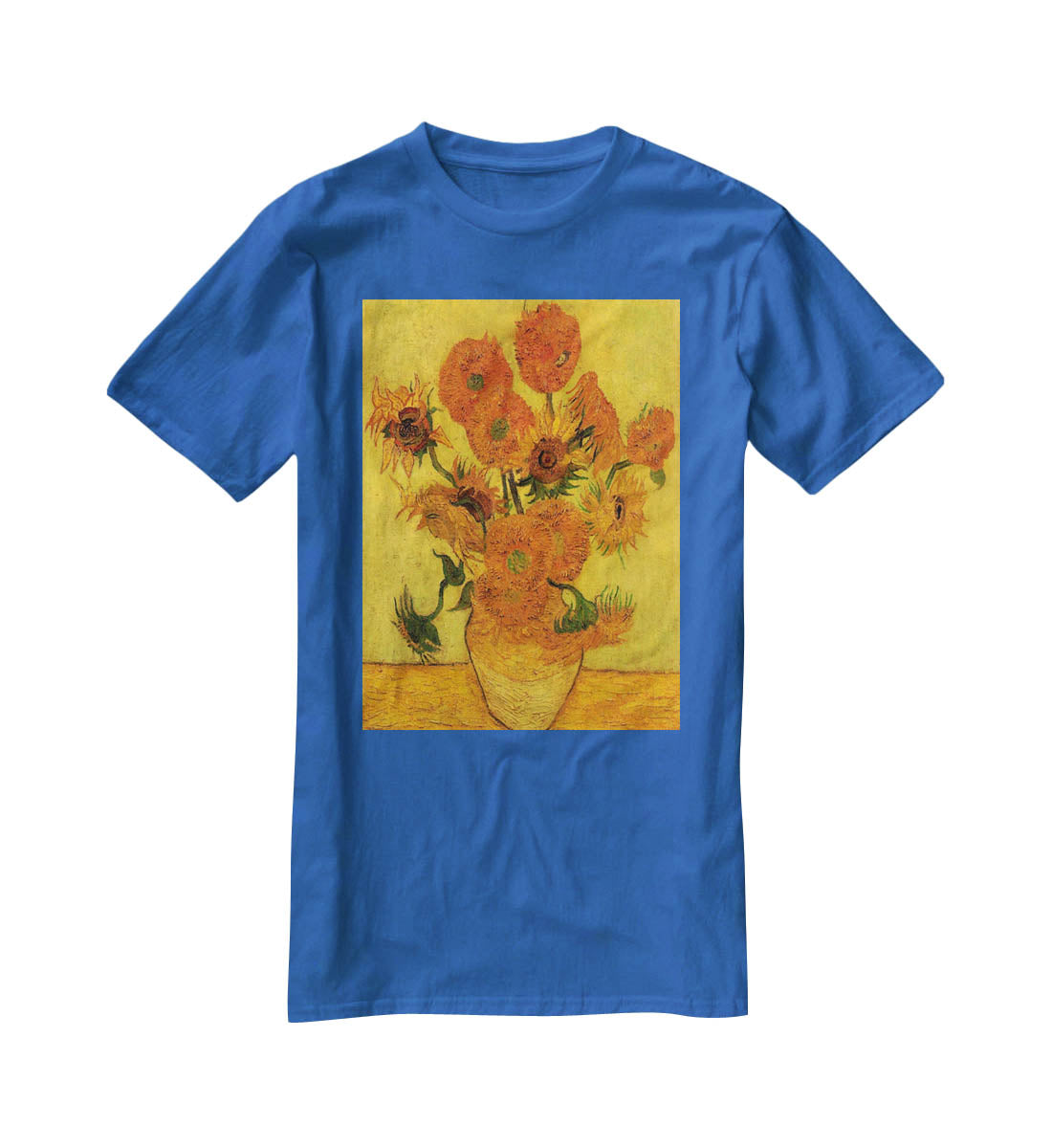 Still Life Vase with Fifteen Sunflowers 2 by Van Gogh T-Shirt - Canvas Art Rocks - 2