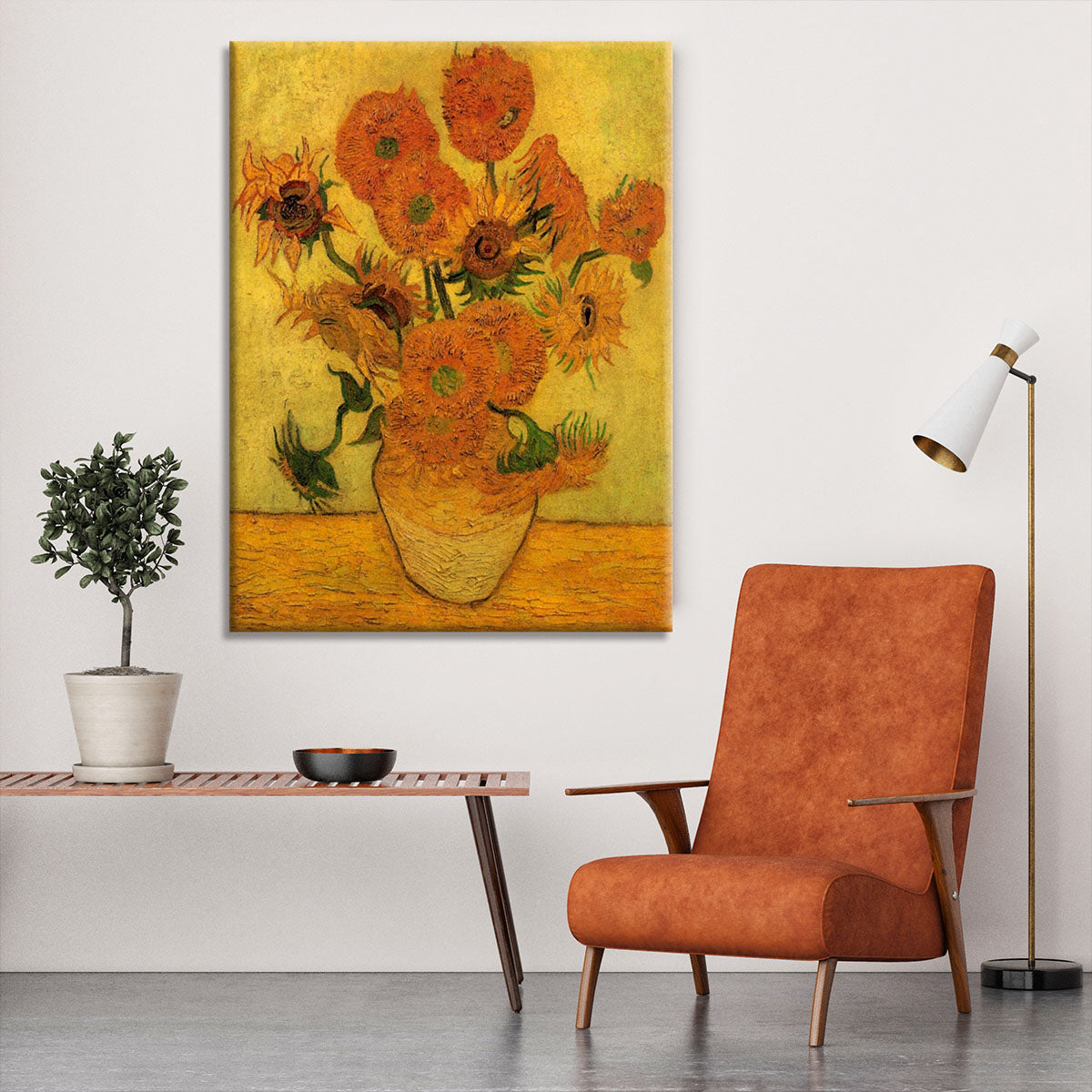 Still Life Vase with Fifteen Sunflowers 2 by Van Gogh Canvas Print or Poster - Canvas Art Rocks - 6