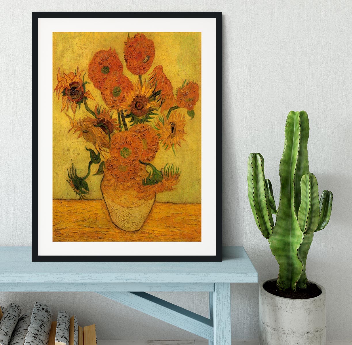 Still Life Vase with Fifteen Sunflowers 2 by Van Gogh Framed Print - Canvas Art Rocks - 1