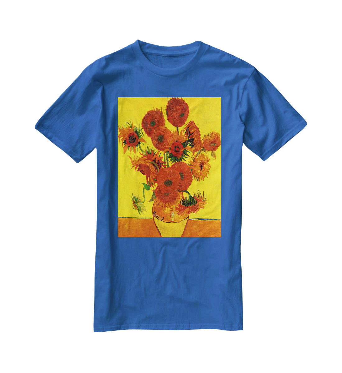 Still Life Vase with Fifteen Sunflowers 3 by Van Gogh T-Shirt - Canvas Art Rocks - 2
