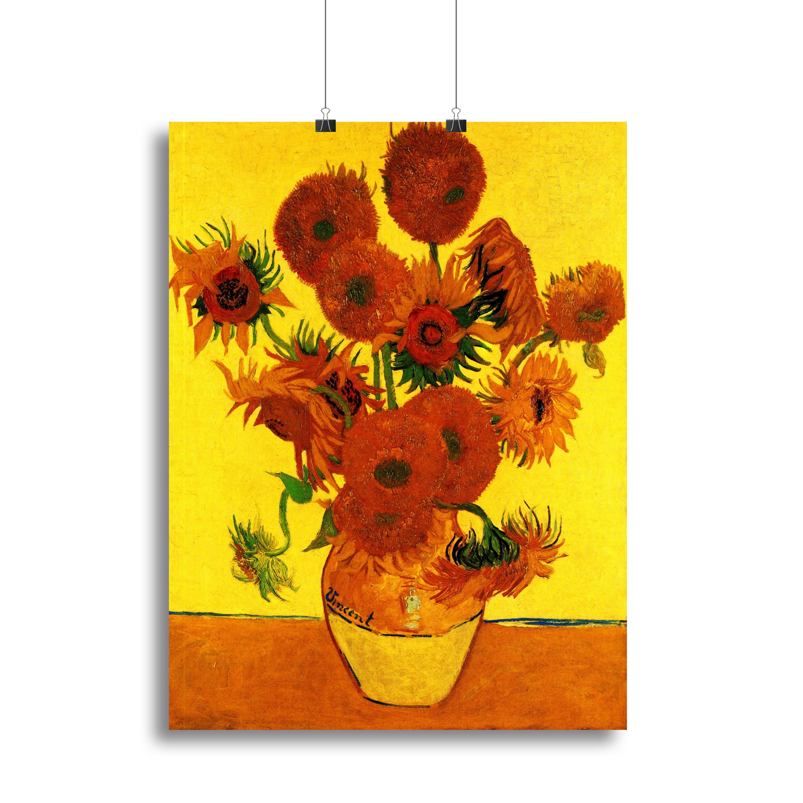Still Life Vase with Fifteen Sunflowers 3 by Van Gogh Canvas Print or Poster - Canvas Art Rocks - 2