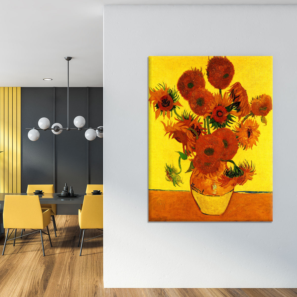 Still Life Vase with Fifteen Sunflowers 3 by Van Gogh Canvas Print or Poster - Canvas Art Rocks - 4