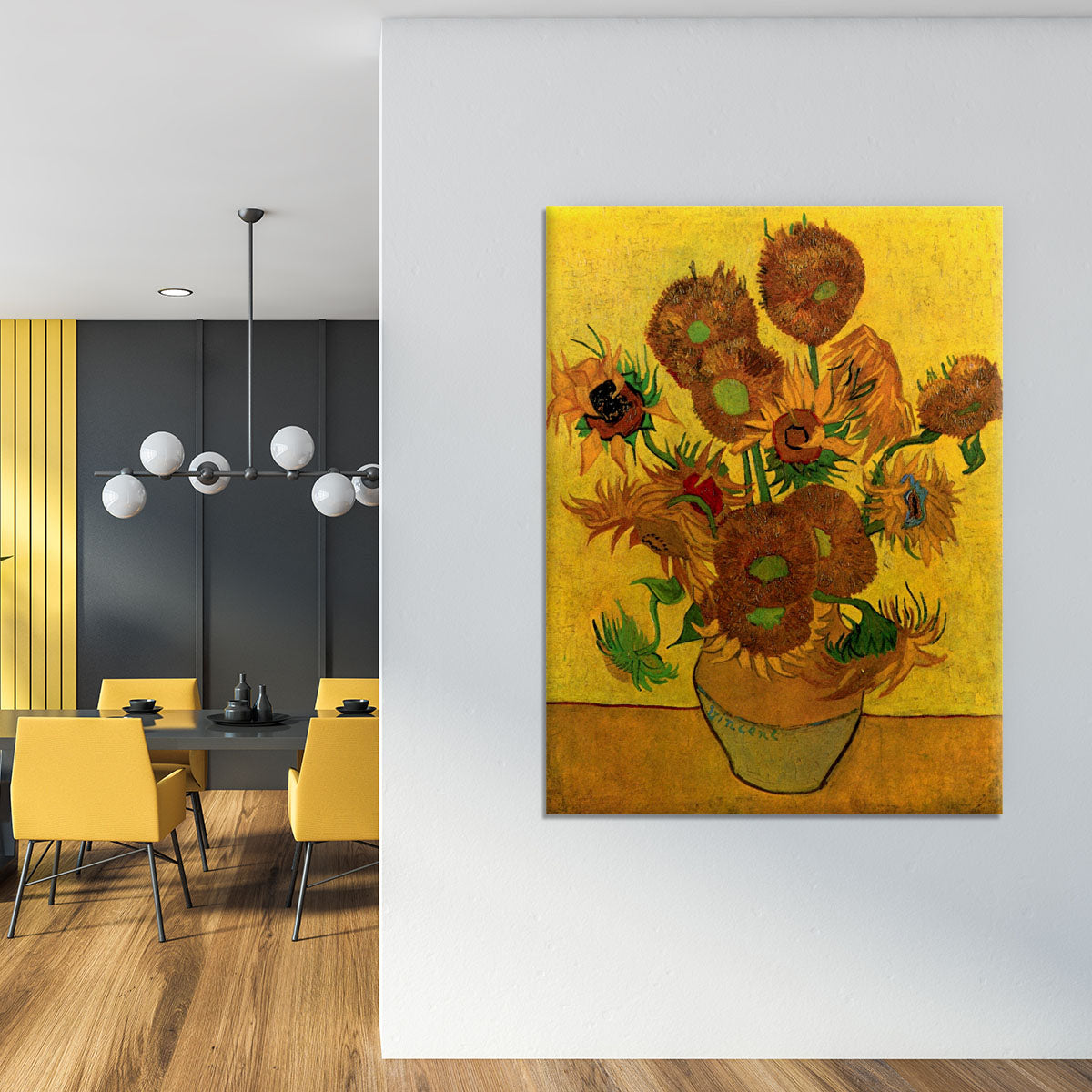 Still Life Vase with Fifteen Sunflowers by Van Gogh Canvas Print or Poster - Canvas Art Rocks - 4