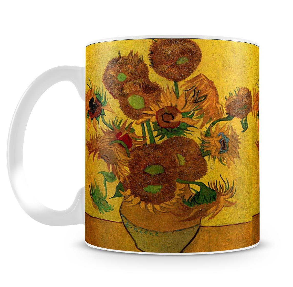 Still Life Vase with Fifteen Sunflowers by Van Gogh Mug - Canvas Art Rocks - 4