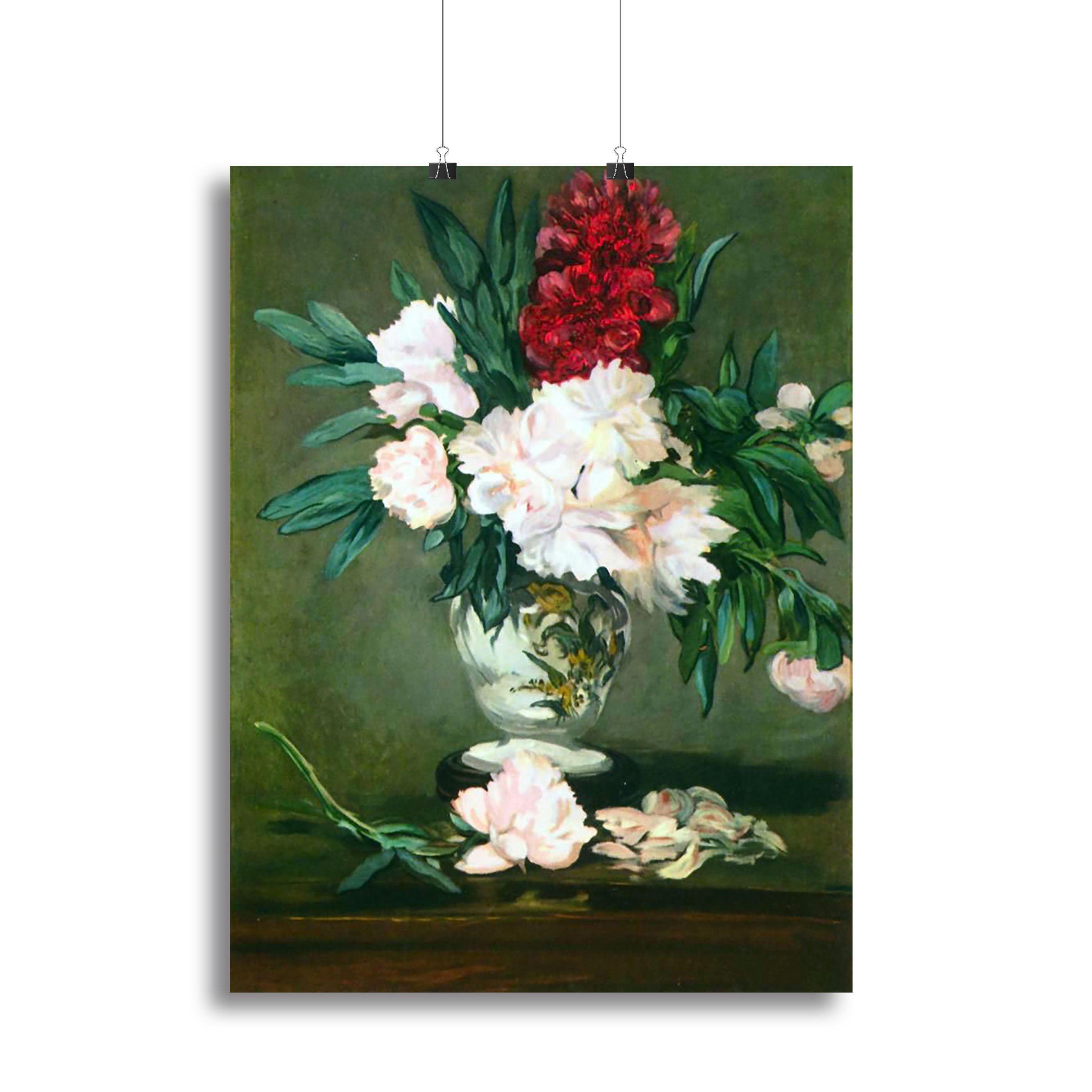 Still Life Vase with Peonies by Manet Canvas Print or Poster - Canvas Art Rocks - 2