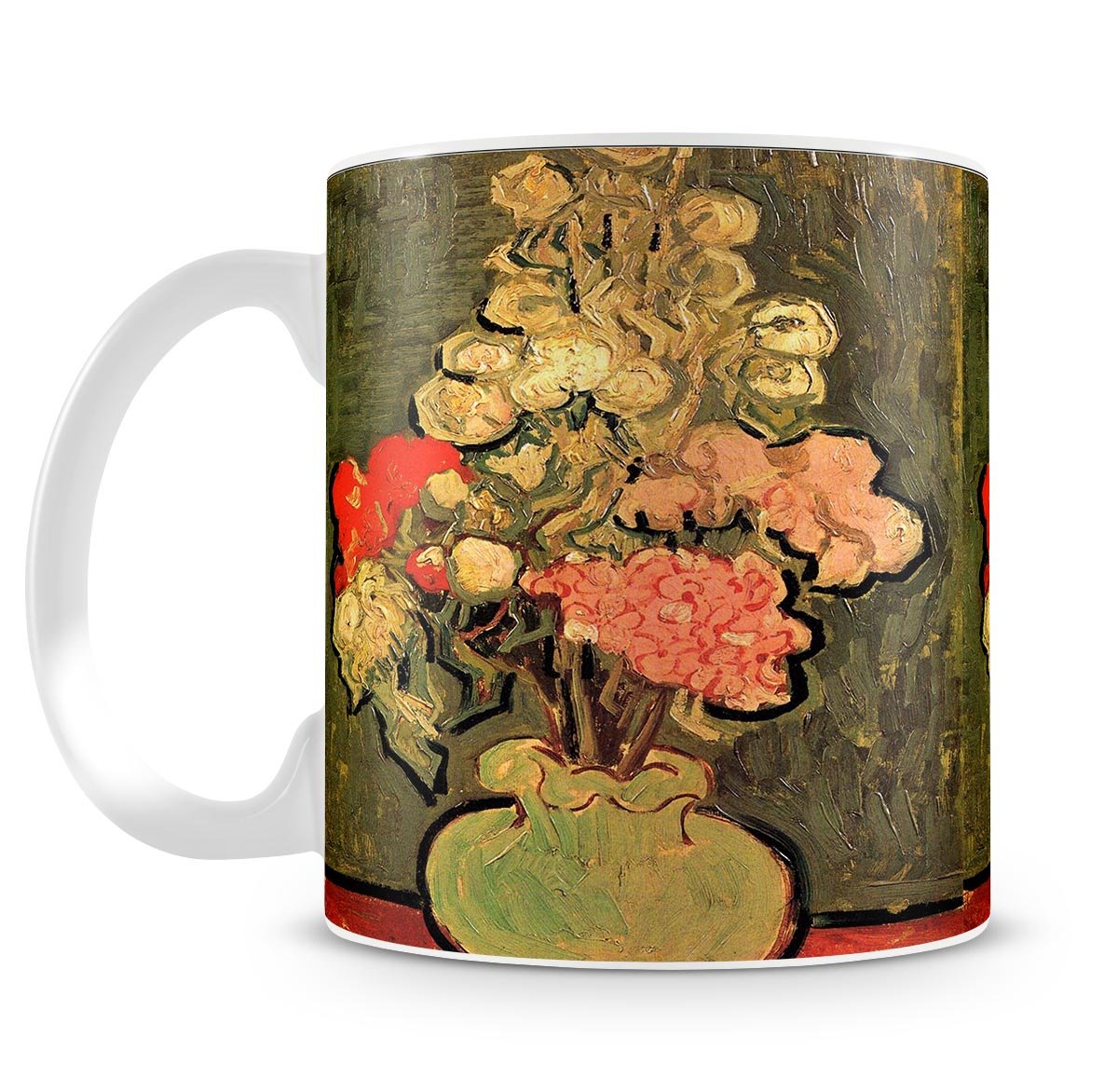 Still Life Vase with Rose-Mallows by Van Gogh Mug - Canvas Art Rocks - 4
