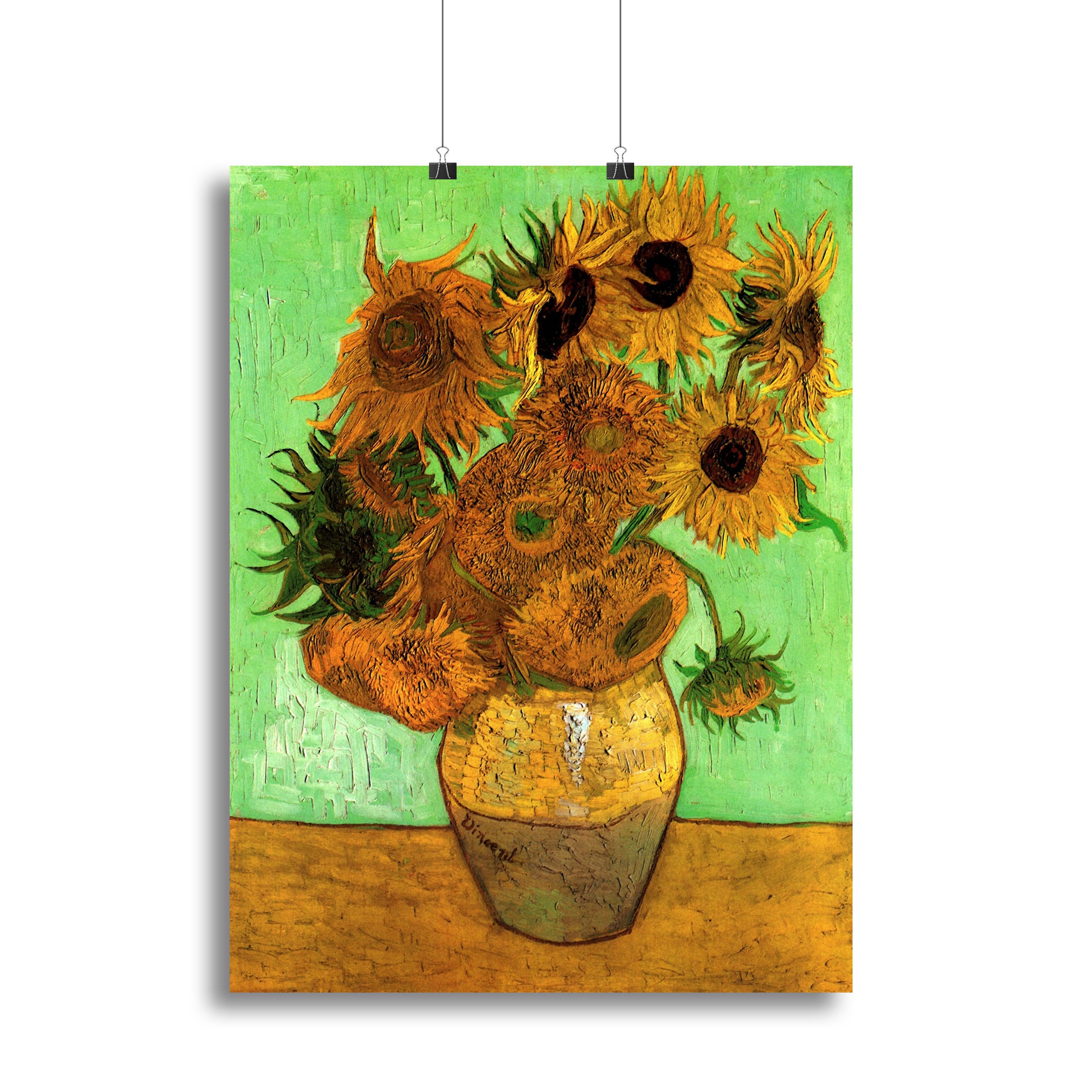 Still Life Vase with Twelve Sunflowers 2 by Van Gogh Canvas Print or Poster - Canvas Art Rocks - 2