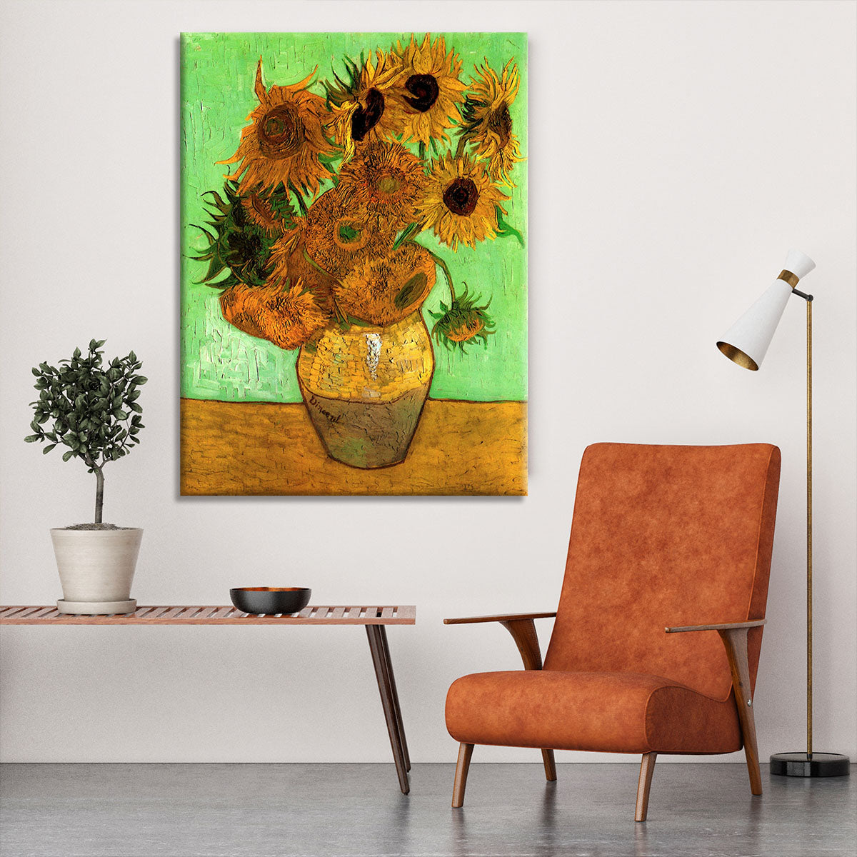 Still Life Vase with Twelve Sunflowers 2 by Van Gogh Canvas Print or Poster - Canvas Art Rocks - 6