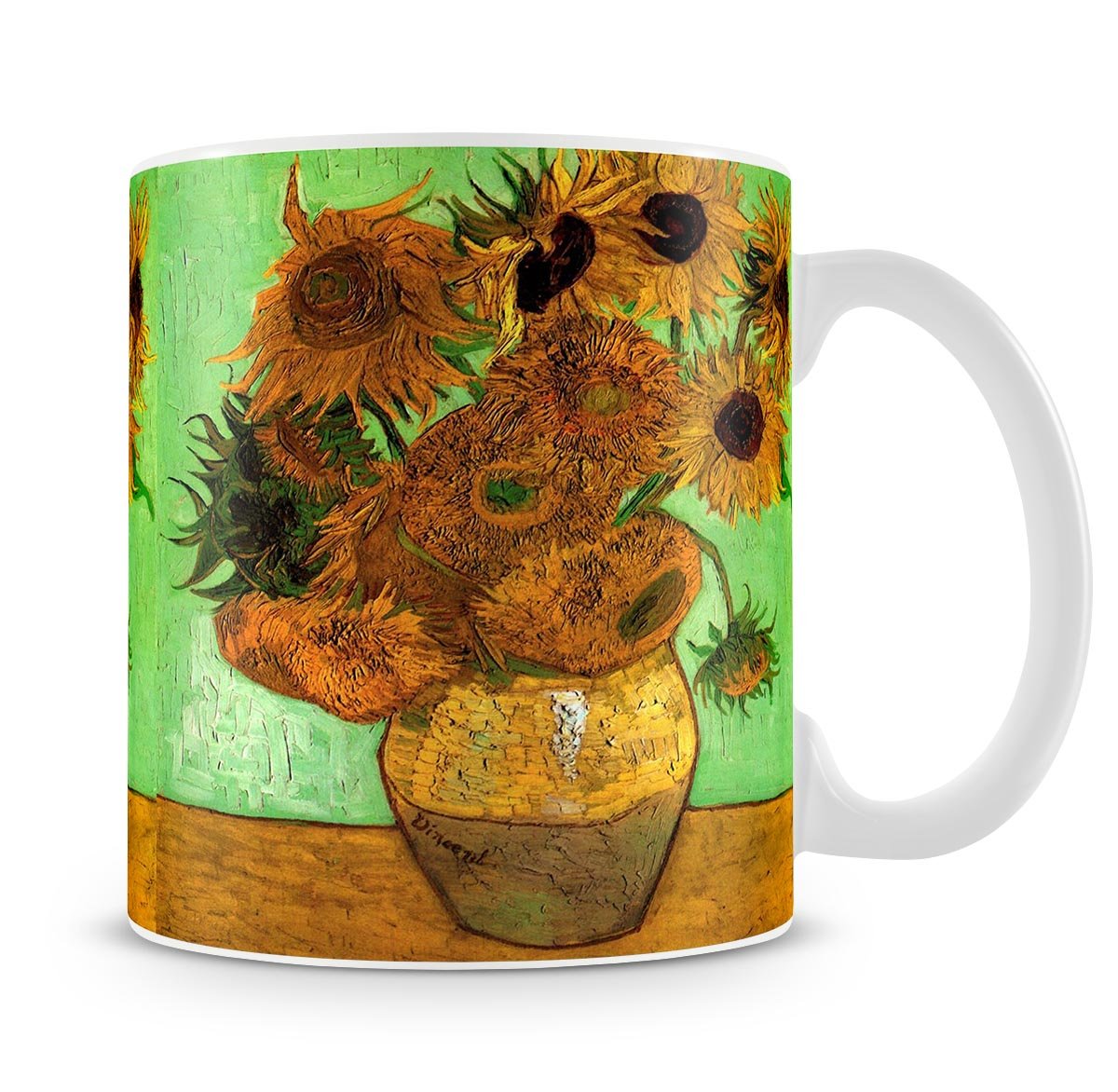 Still Life Vase with Twelve Sunflowers 2 by Van Gogh Mug - Canvas Art Rocks - 4