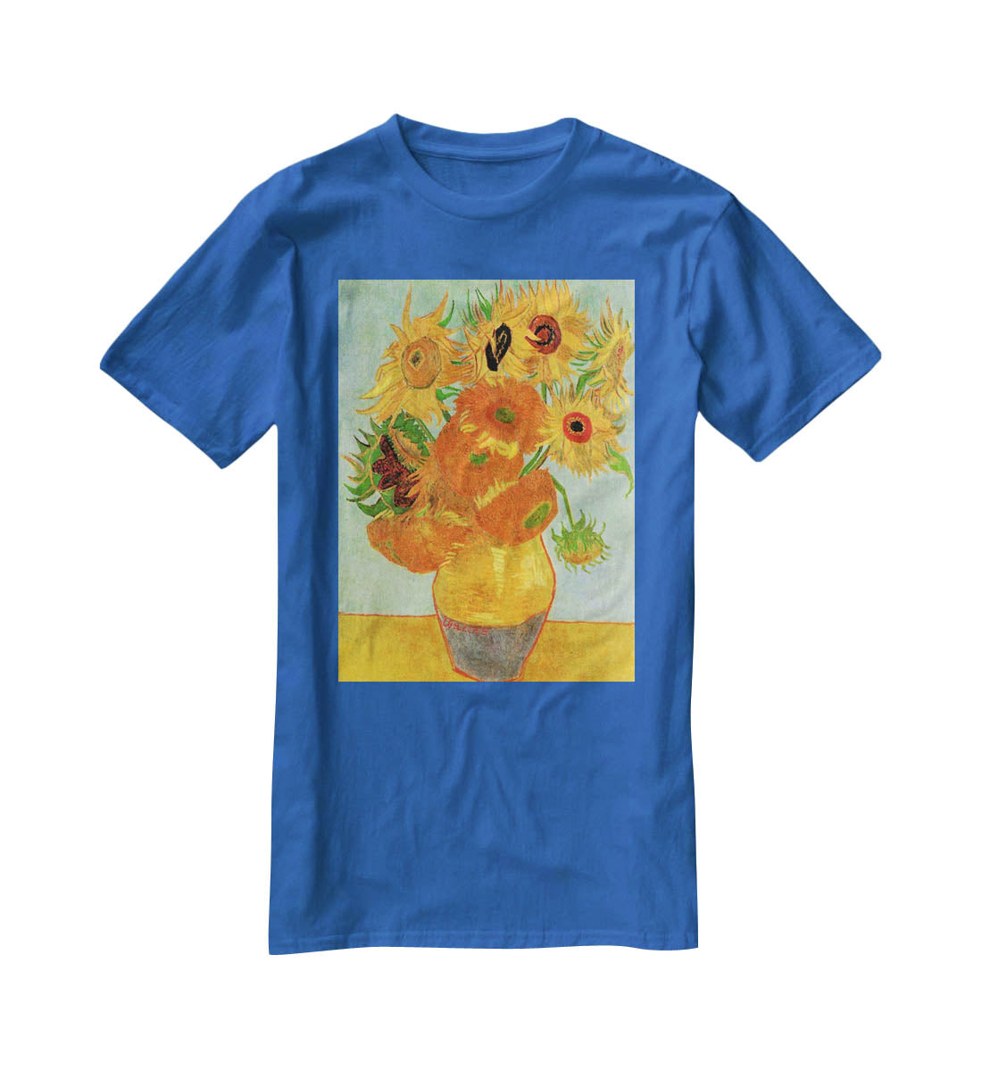 Still Life Vase with Twelve Sunflowers by Van Gogh T-Shirt - Canvas Art Rocks - 2