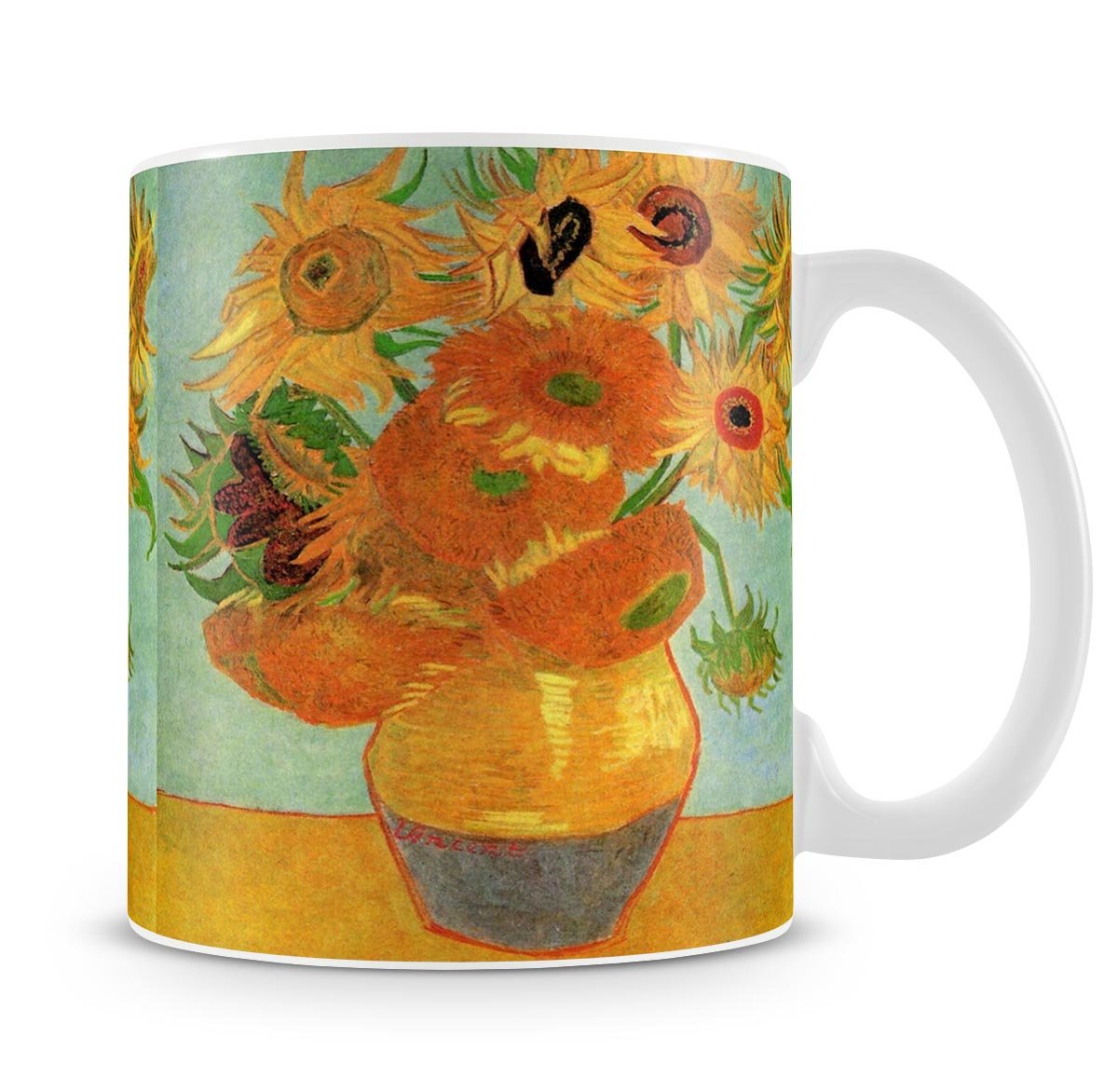 Still Life Vase with Twelve Sunflowers by Van Gogh Mug - Canvas Art Rocks - 4