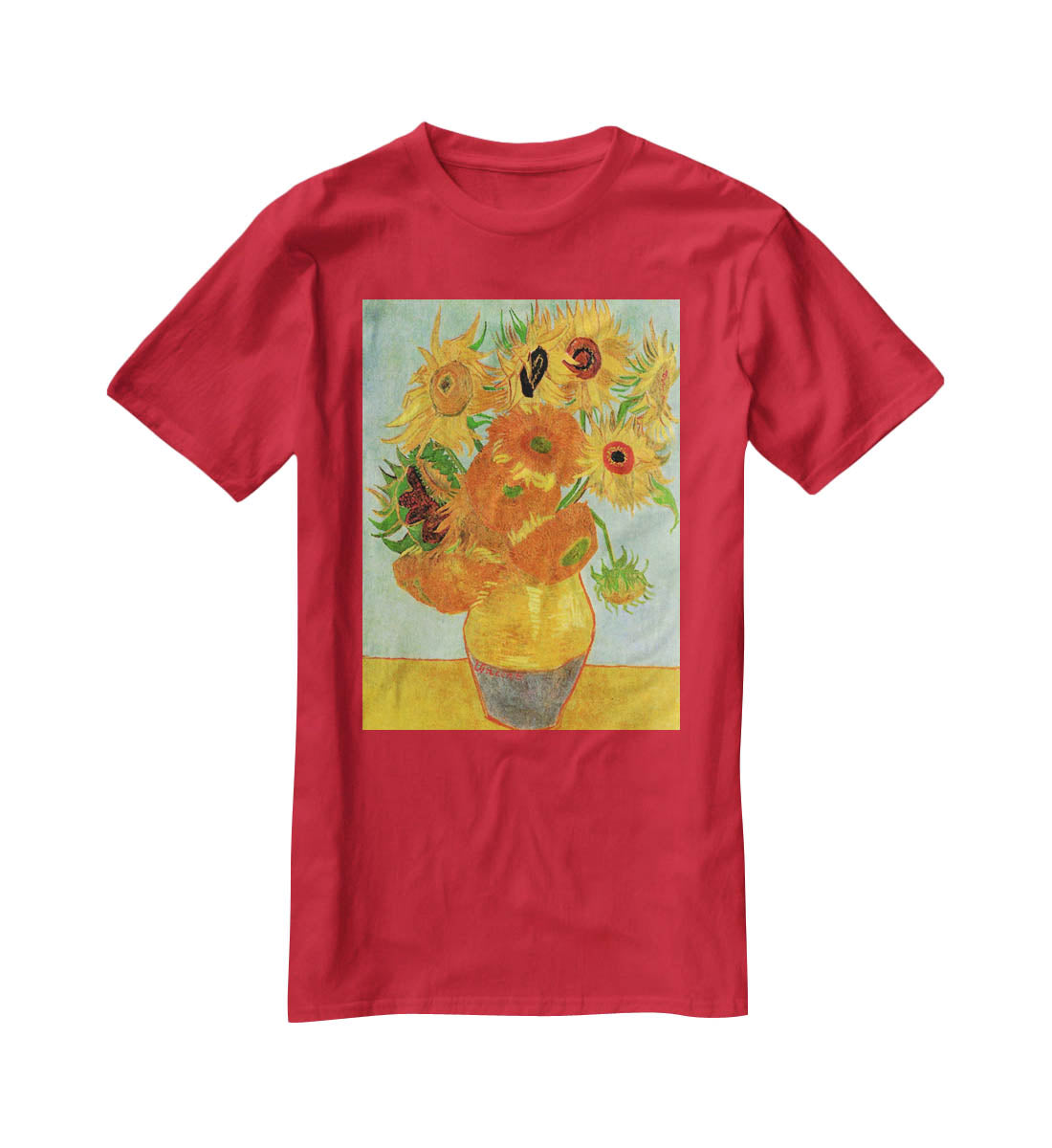 Still Life Vase with Twelve Sunflowers by Van Gogh T-Shirt - Canvas Art Rocks - 4