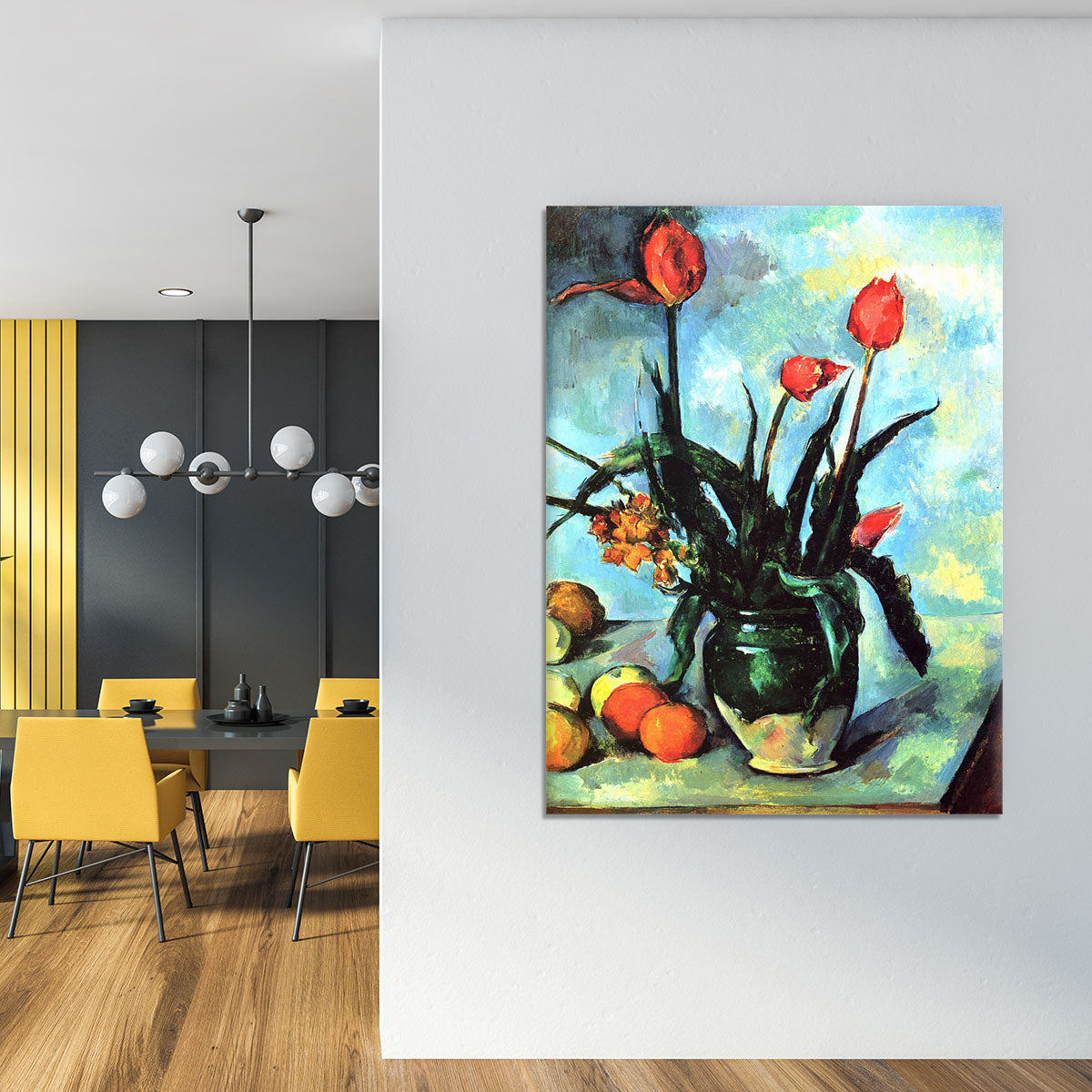 Still Life vase with Tulips by Cezanne Canvas Print or Poster - Canvas Art Rocks - 4