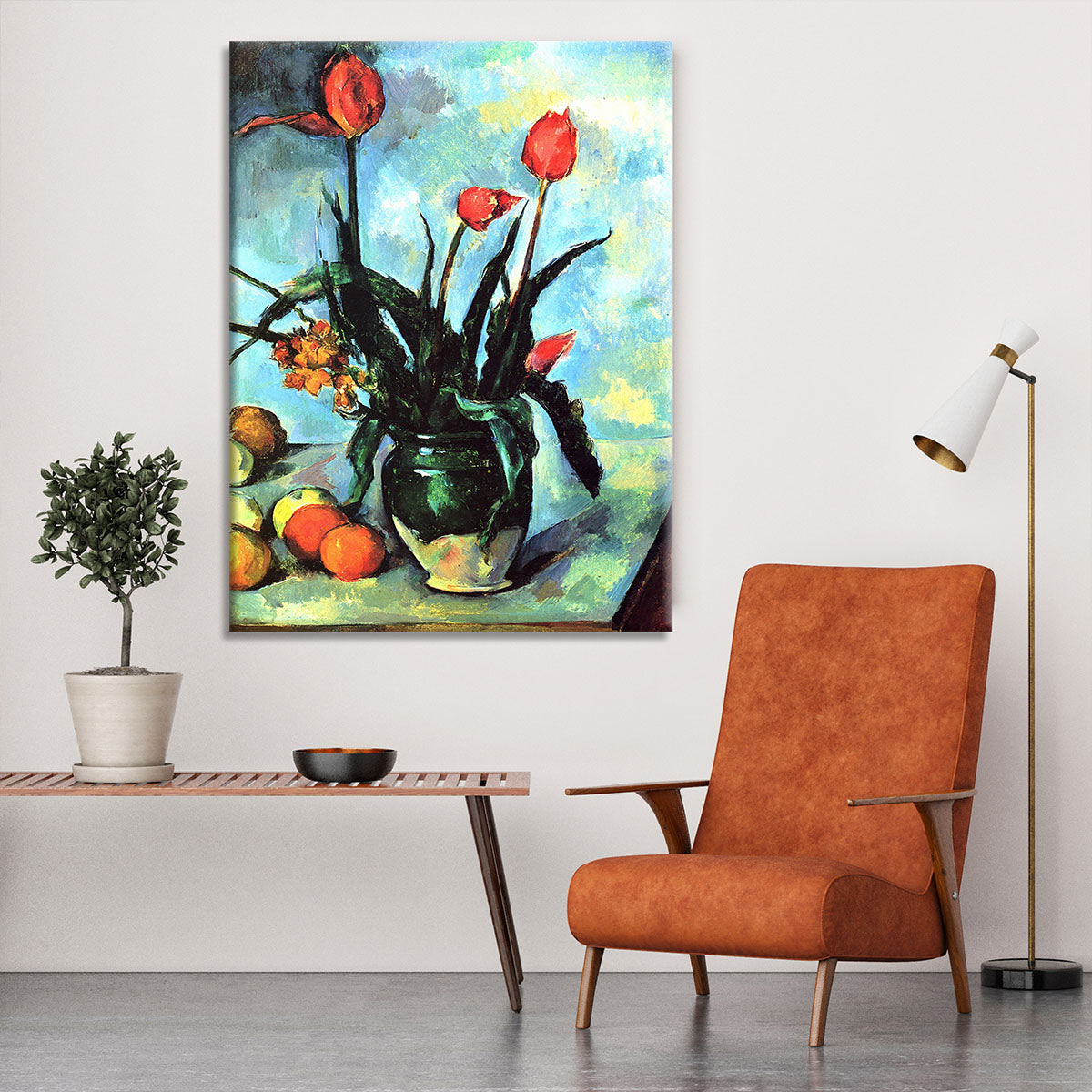 Still Life vase with Tulips by Cezanne Canvas Print or Poster - Canvas Art Rocks - 6