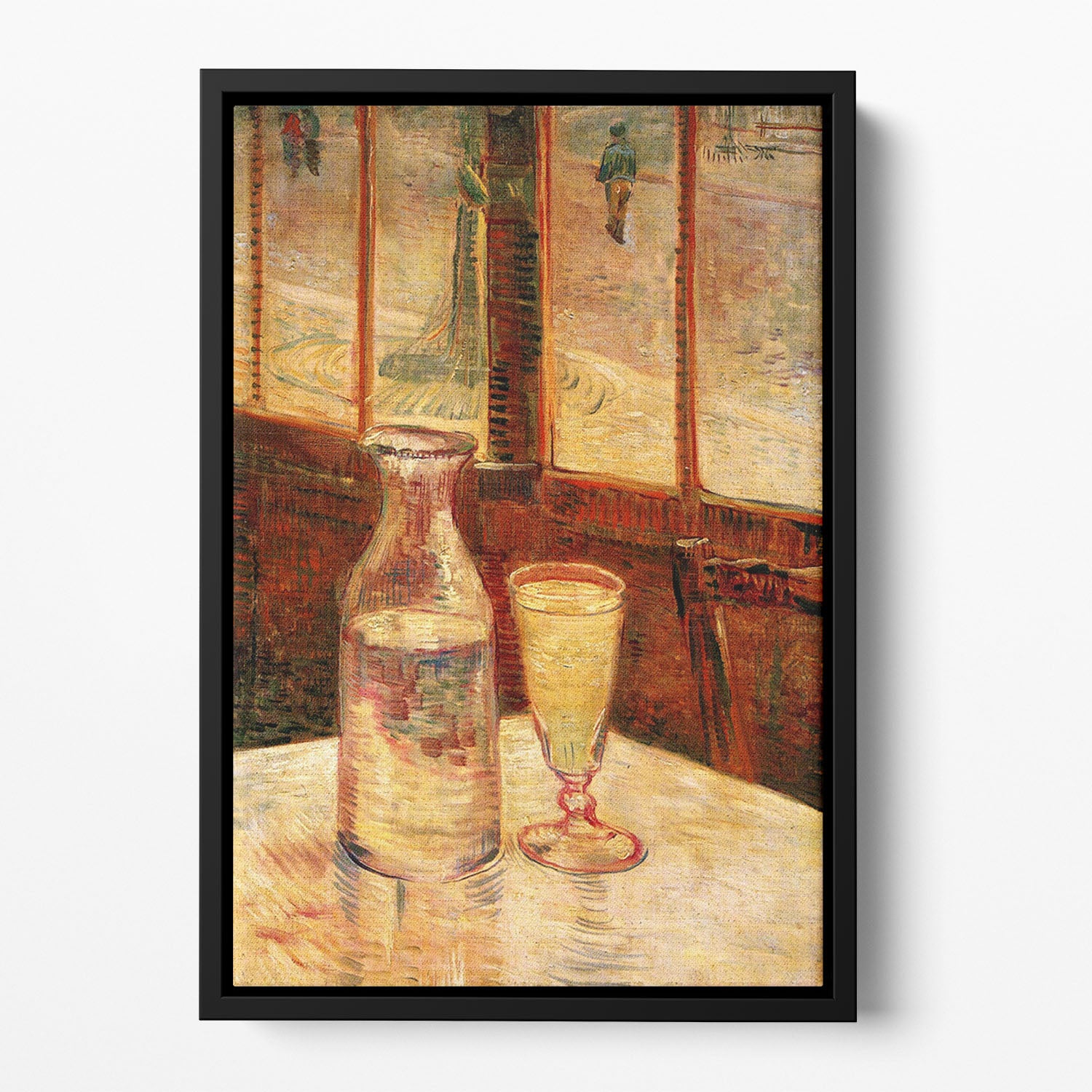 Still Life with Absinthe by Van Gogh Floating Framed Canvas