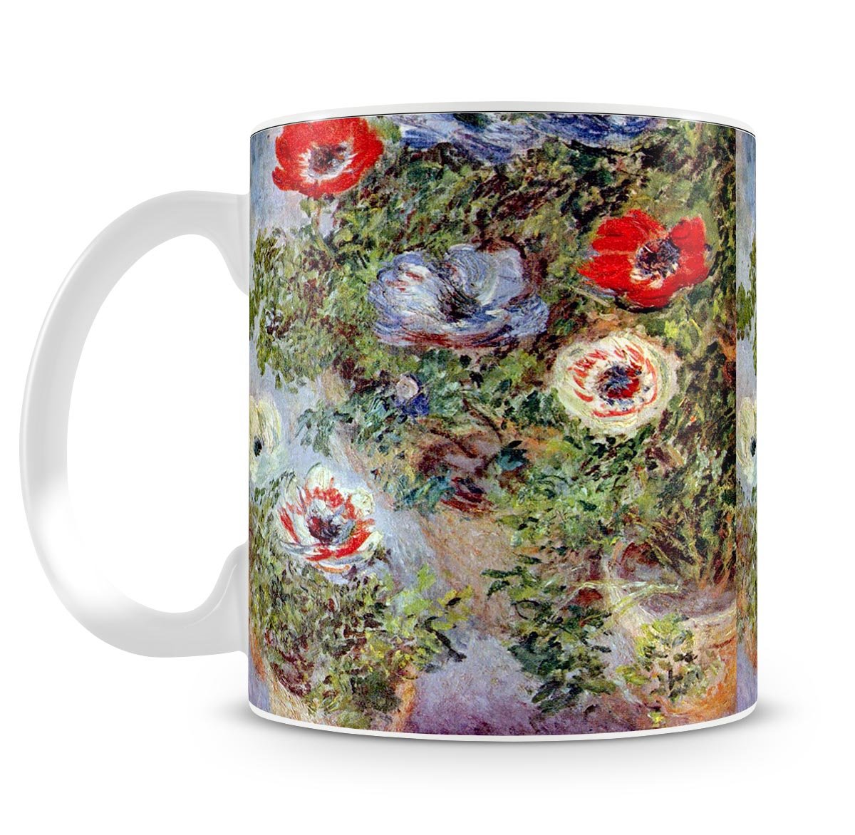 Still Life with Anemones by Monet Mug - Canvas Art Rocks - 4