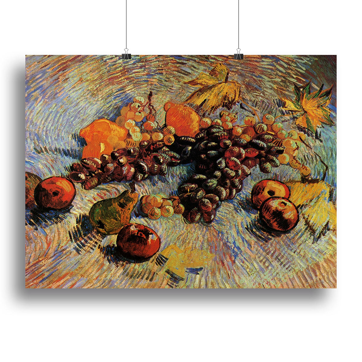 Still Life with Apples Pears Lemons and Grapes by Van Gogh Canvas Print or Poster - Canvas Art Rocks - 2
