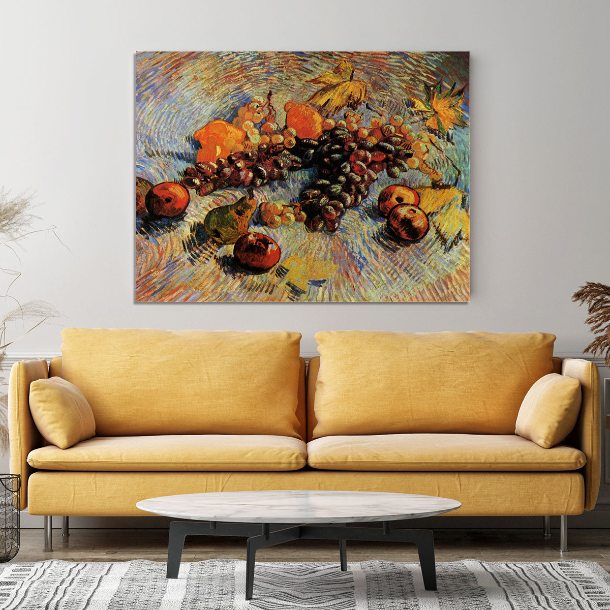 Still Life with Apples Pears Lemons and Grapes by Van Gogh Canvas Print or Poster - Canvas Art Rocks - 4