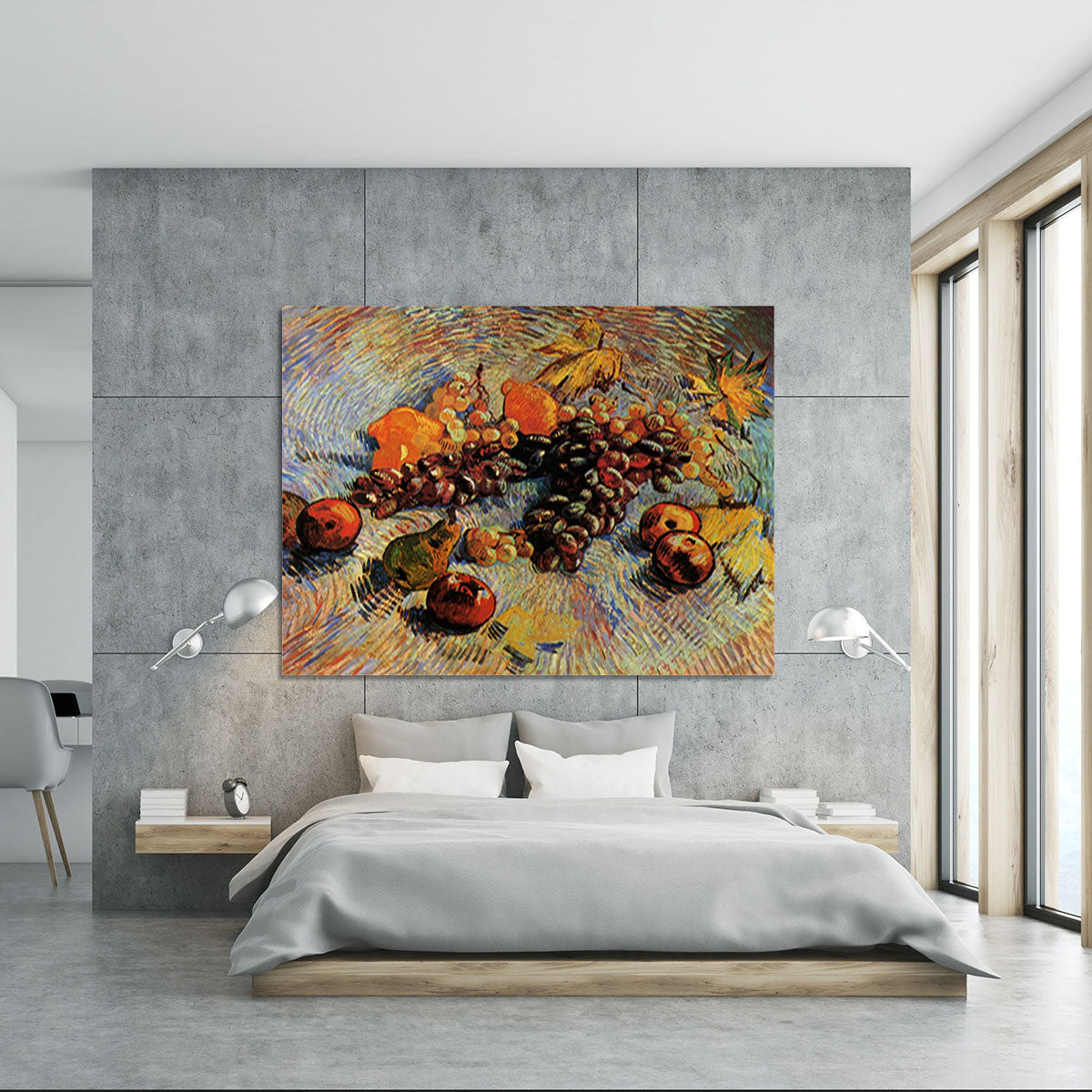 Still Life with Apples Pears Lemons and Grapes by Van Gogh Canvas Print or Poster - Canvas Art Rocks - 5