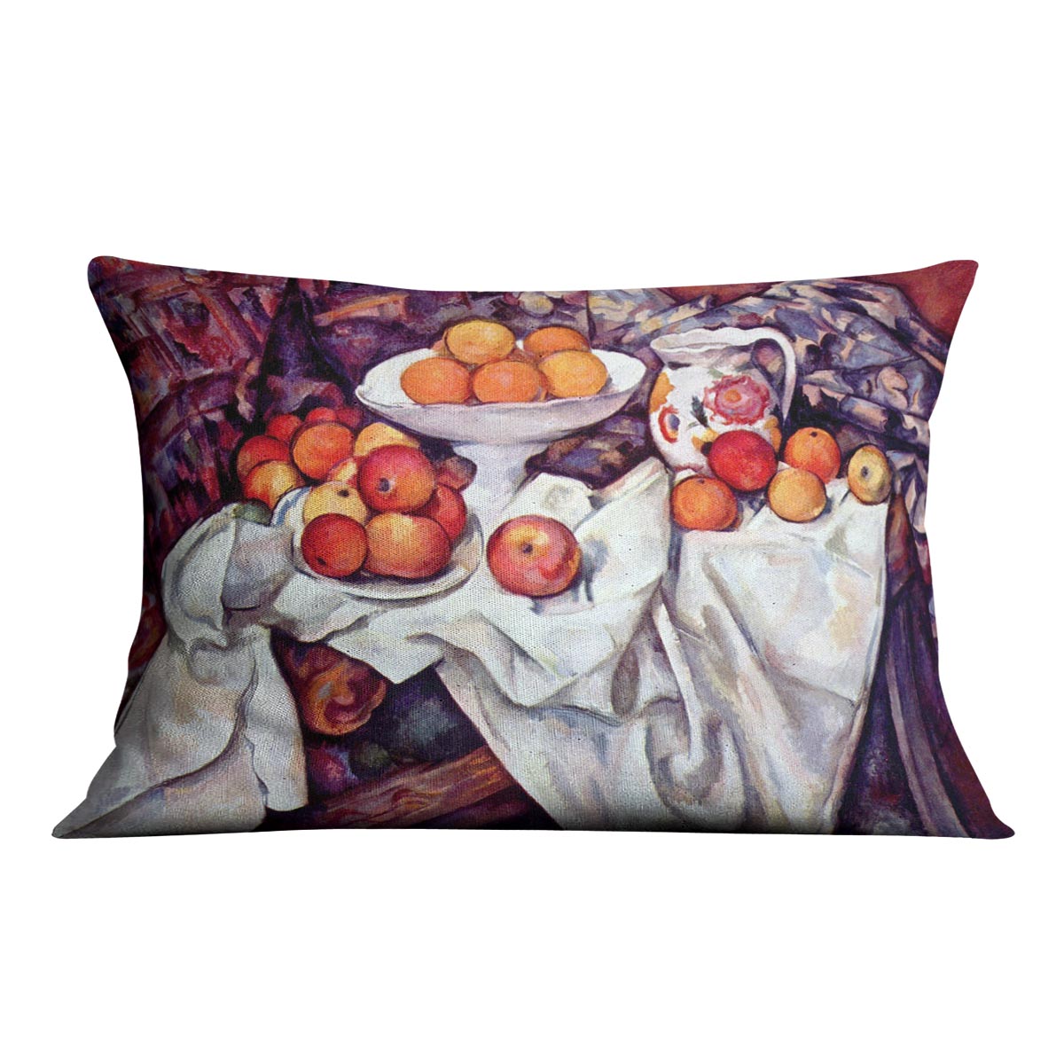 Still Life with Apples and Oranges by Cezanne Cushion