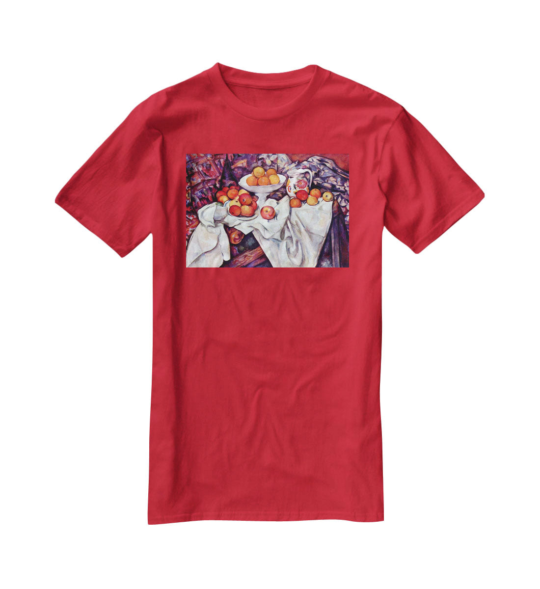 Still Life with Apples and Oranges by Cezanne T-Shirt - Canvas Art Rocks - 4