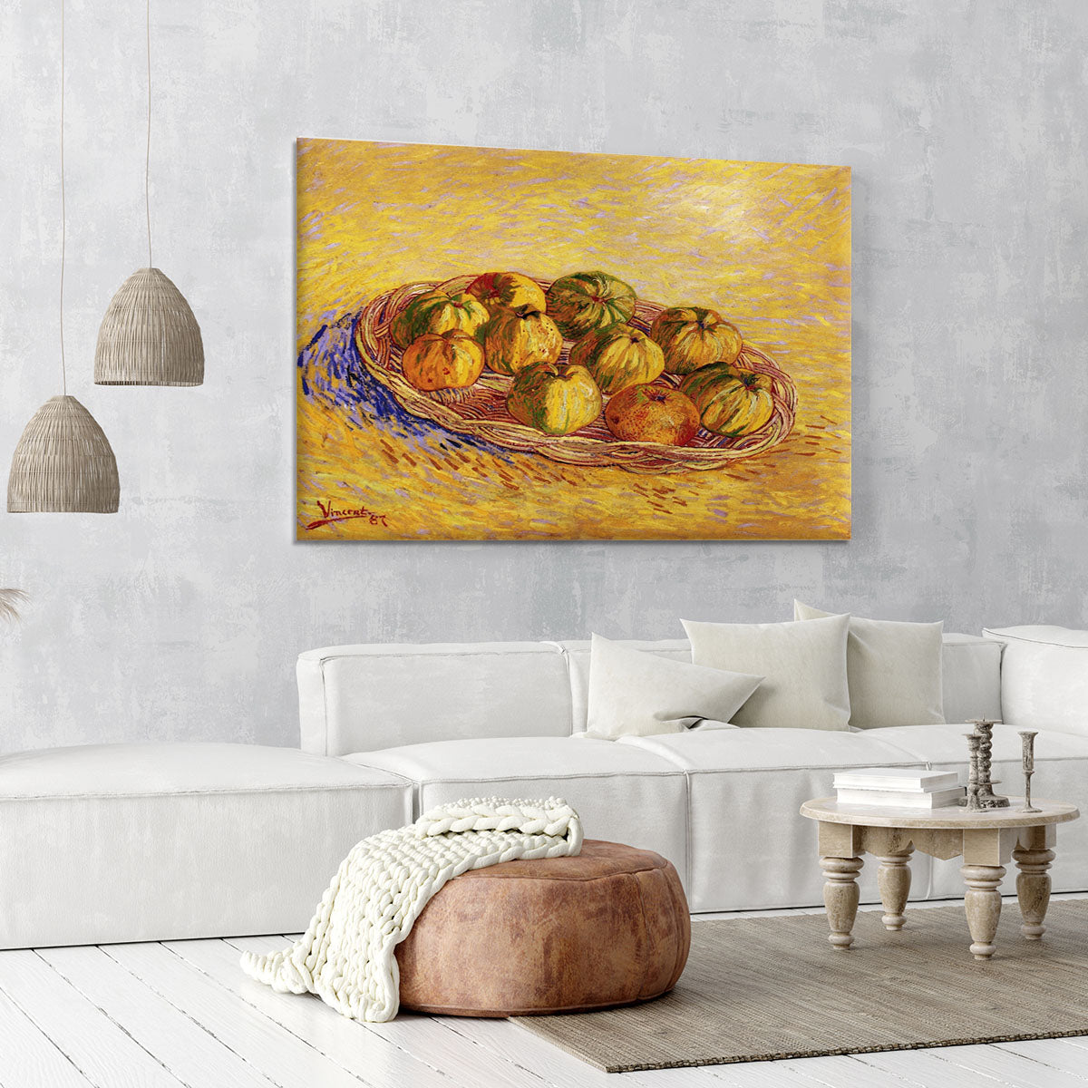 Still Life with Basket of Apples by Van Gogh Canvas Print or Poster - Canvas Art Rocks - 6