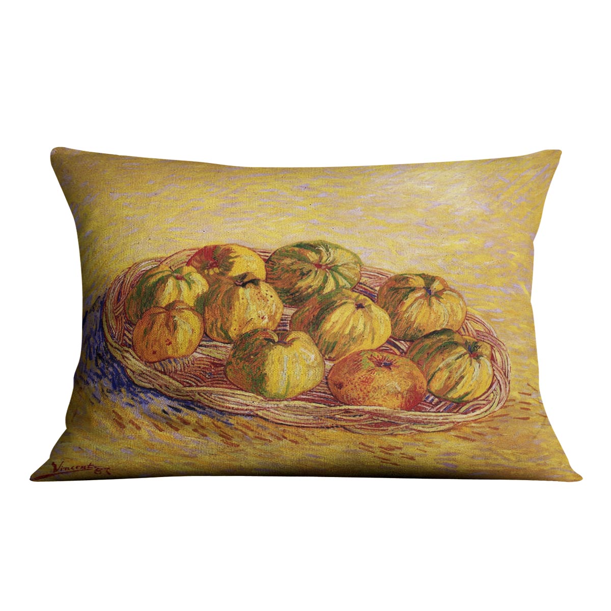 Still Life with Basket of Apples by Van Gogh Cushion