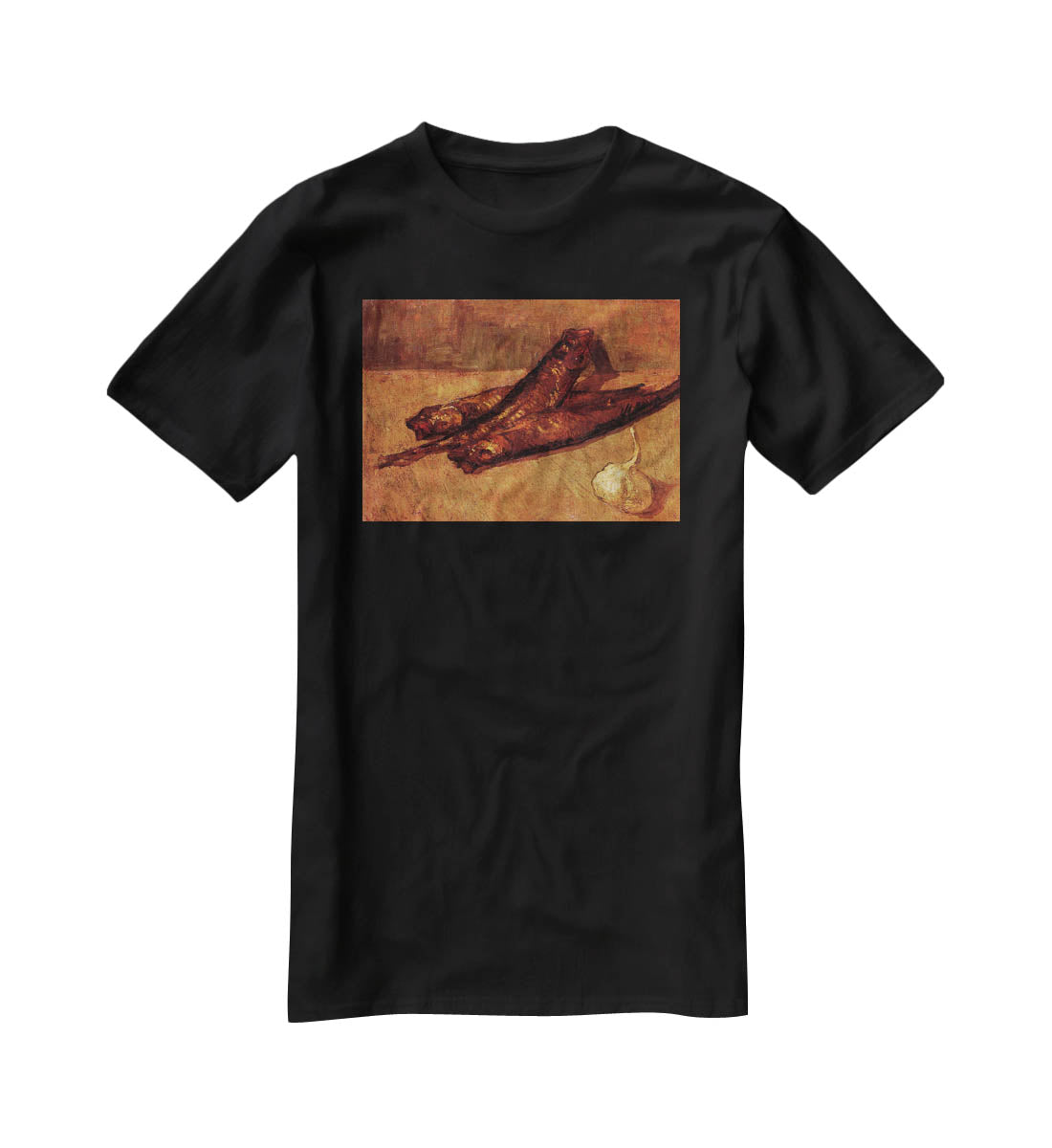 Still Life with Bloaters and Garlic by Van Gogh T-Shirt - Canvas Art Rocks - 1