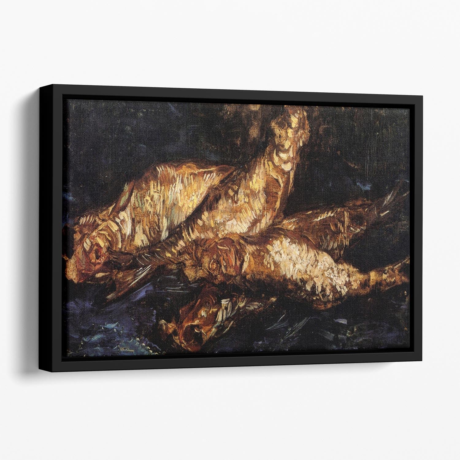 Still Life with Bloaters by Van Gogh Floating Framed Canvas
