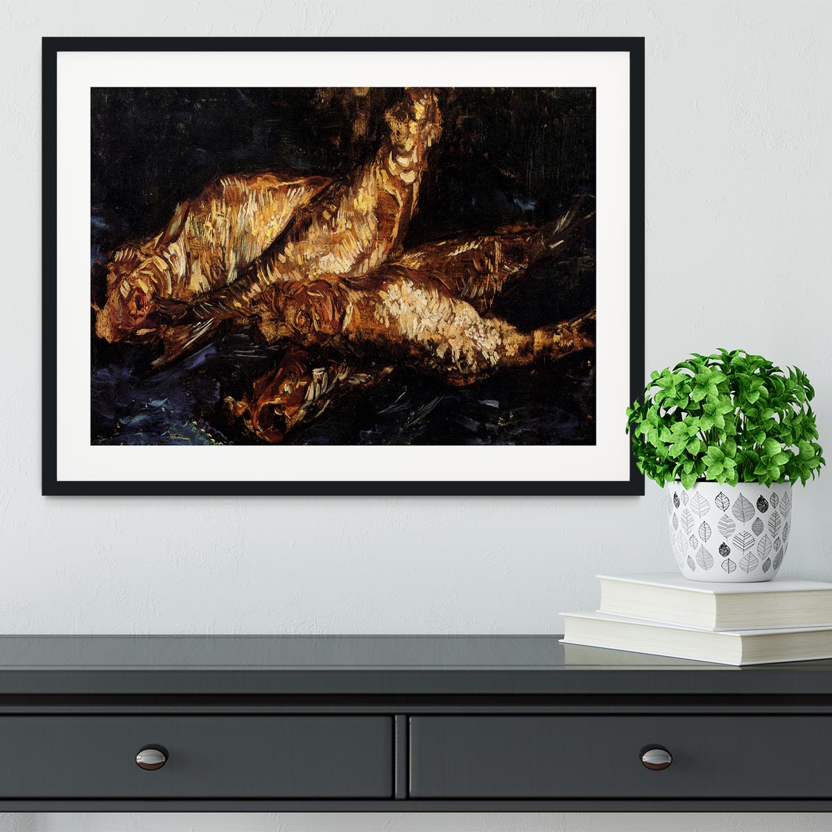 Still Life with Bloaters by Van Gogh Framed Print - Canvas Art Rocks - 1