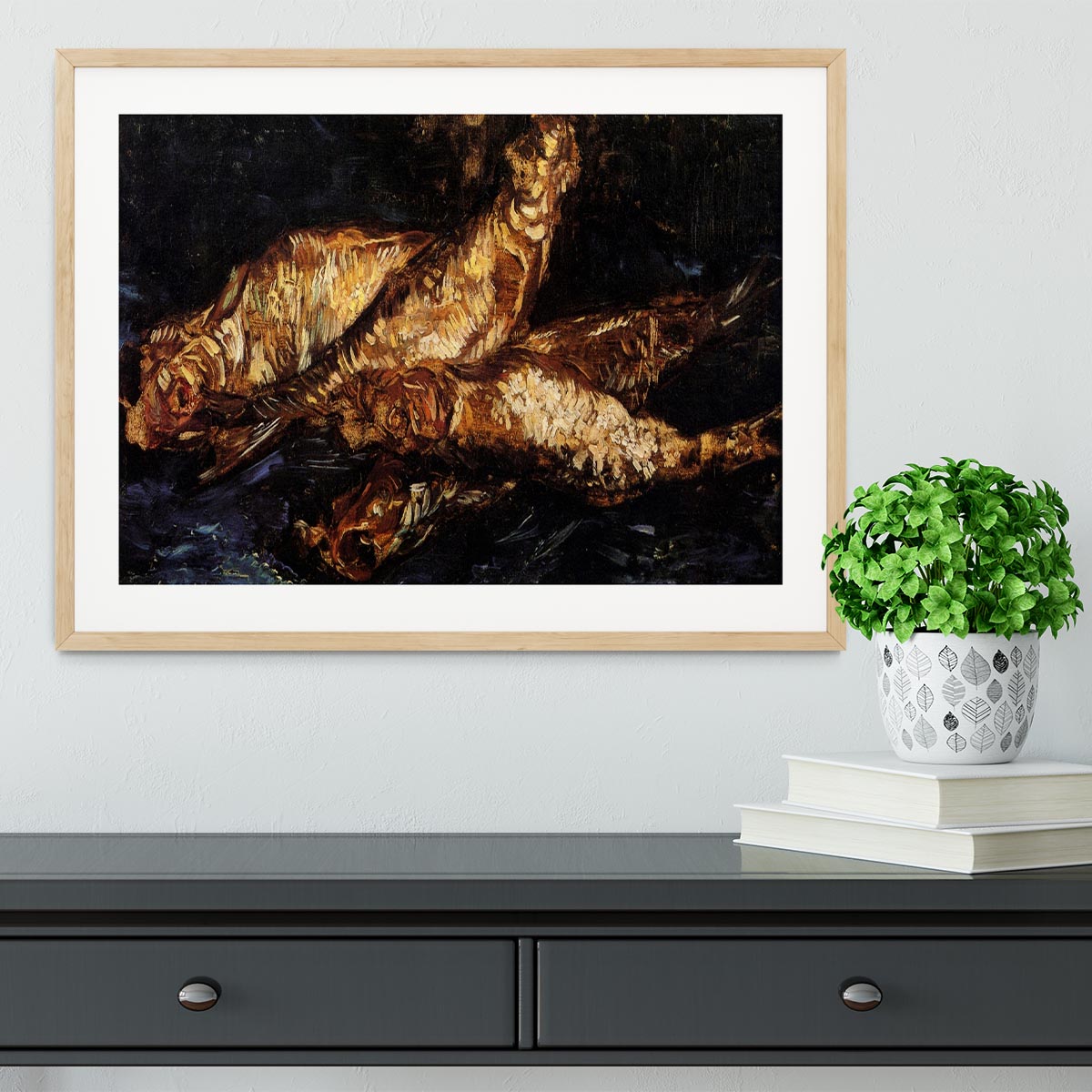 Still Life with Bloaters by Van Gogh Framed Print - Canvas Art Rocks - 3