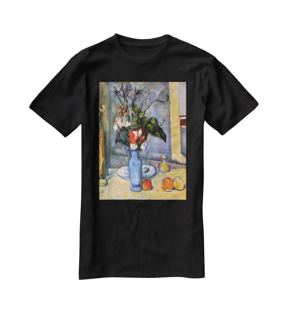 Still Life with Blue vase by Cezanne T-Shirt - Canvas Art Rocks - 1