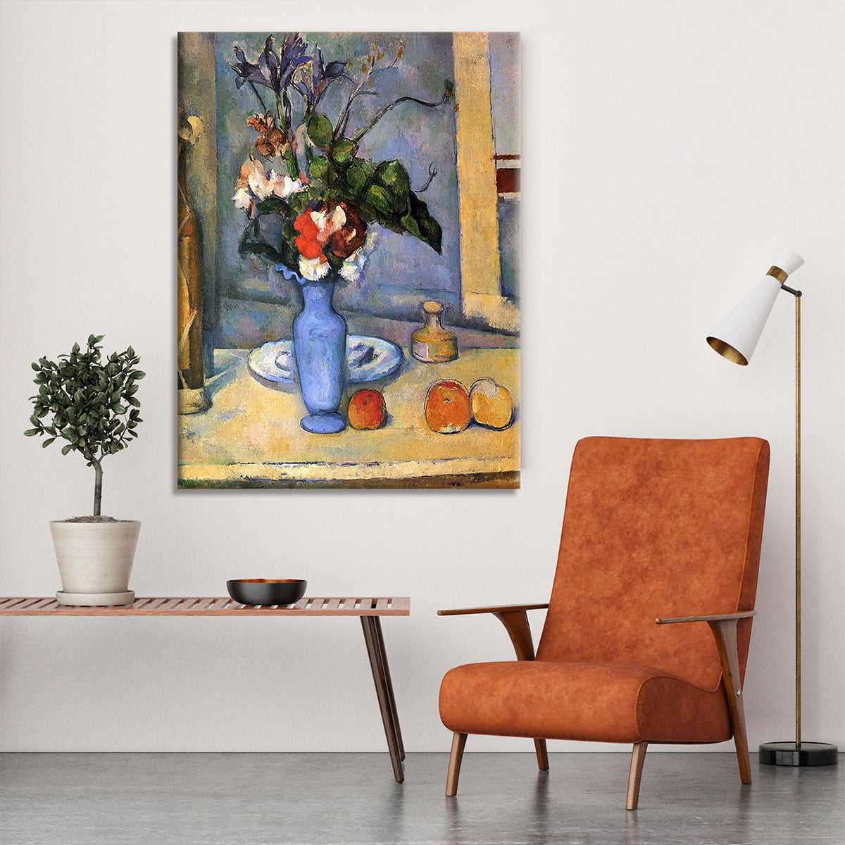 Still Life with Blue vase by Cezanne Canvas Print or Poster - Canvas Art Rocks - 6