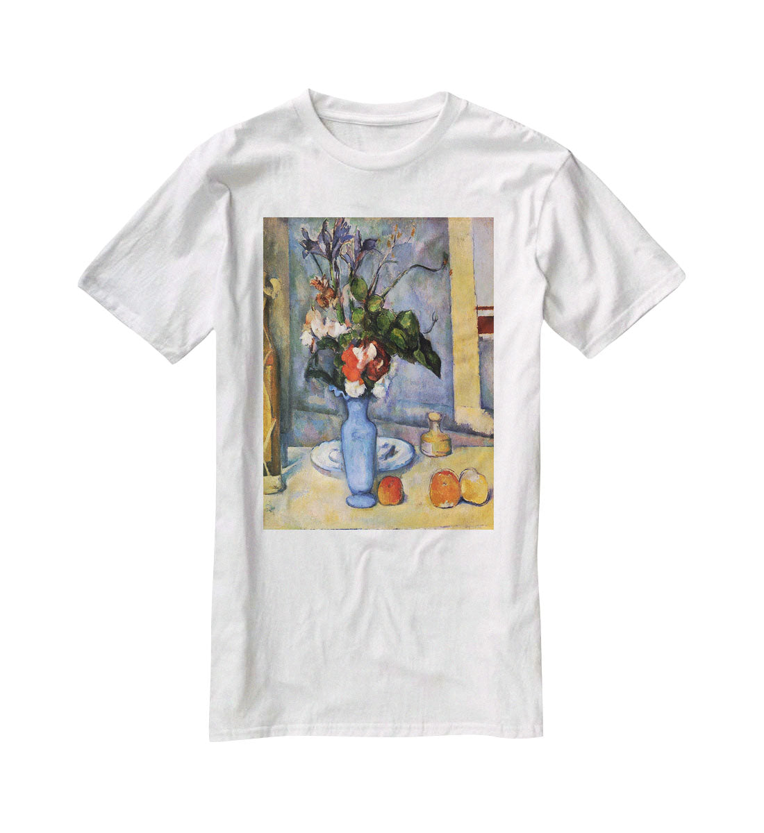 Still Life with Blue vase by Cezanne T-Shirt - Canvas Art Rocks - 5