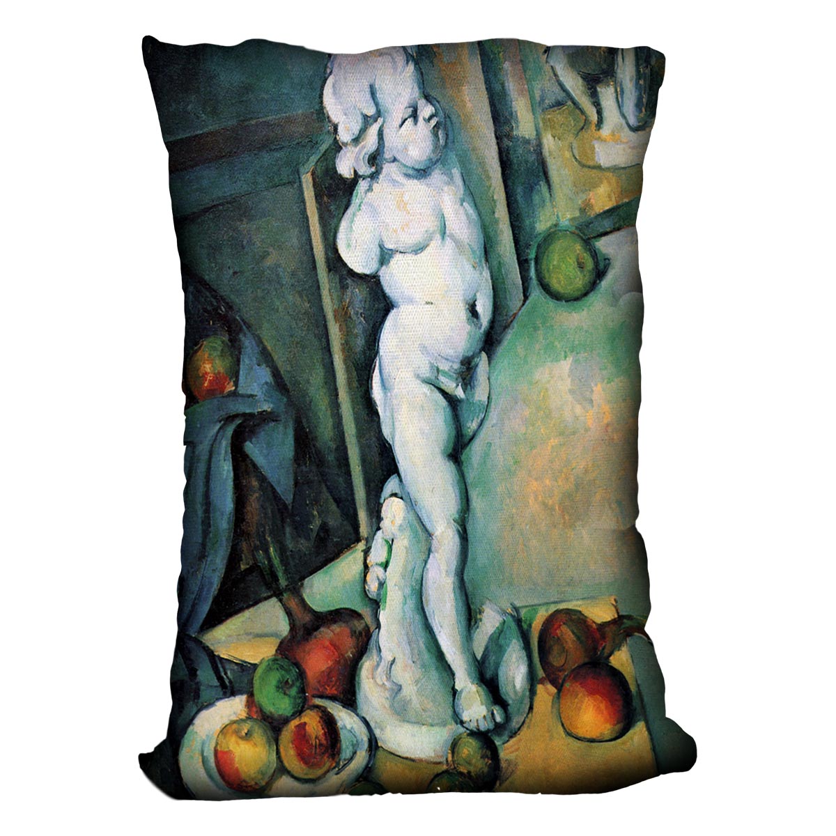 Still Life with Cherub by Cezanne Cushion