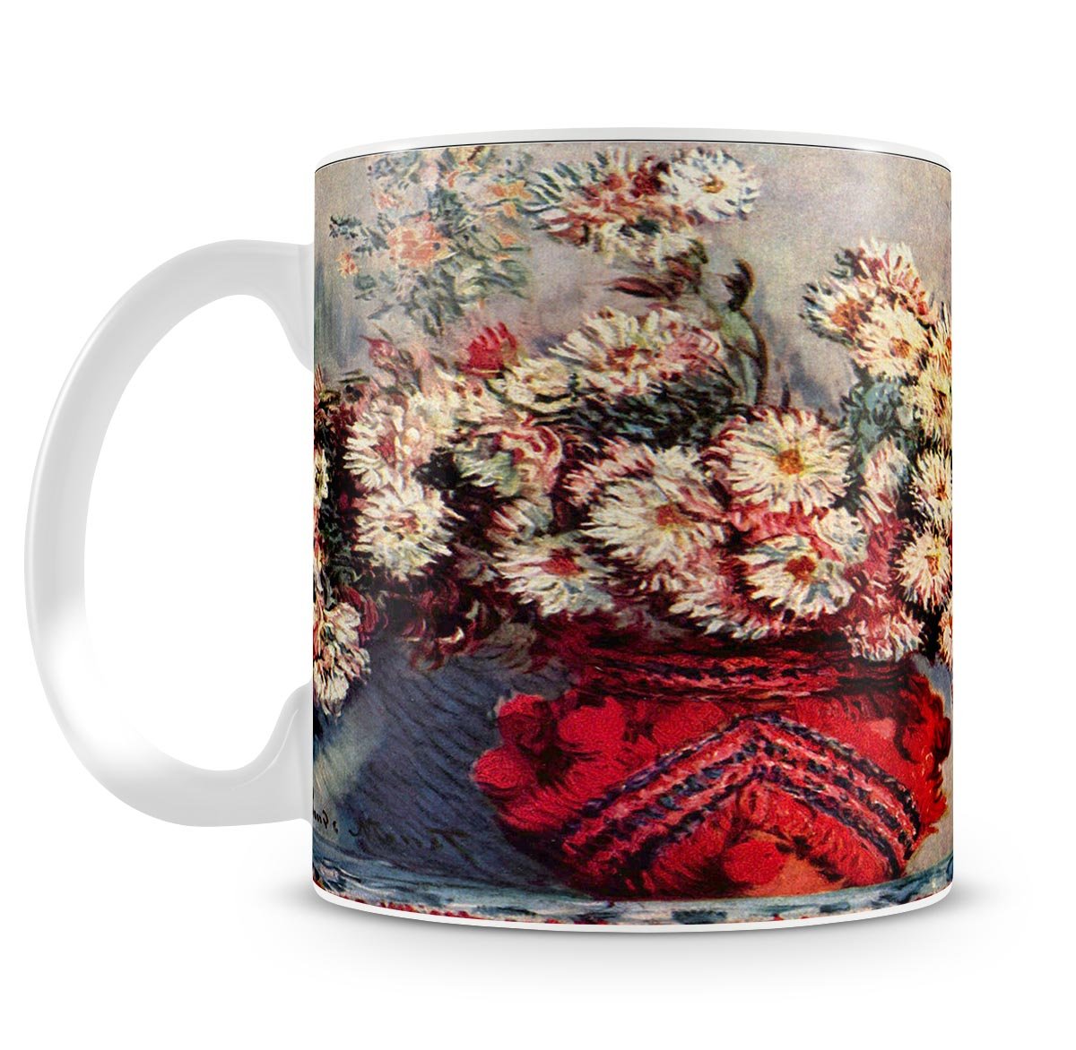Still Life with Chrysanthemums by Monet Mug - Canvas Art Rocks - 4