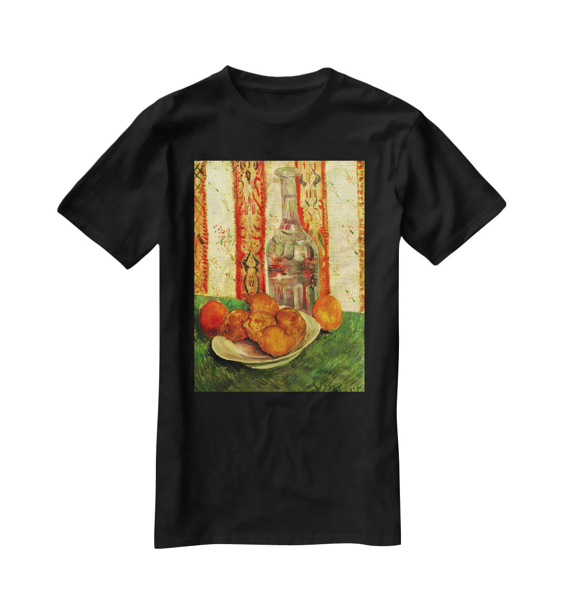 Still Life with Decanter and Lemons on a Plate by Van Gogh T-Shirt - Canvas Art Rocks - 1