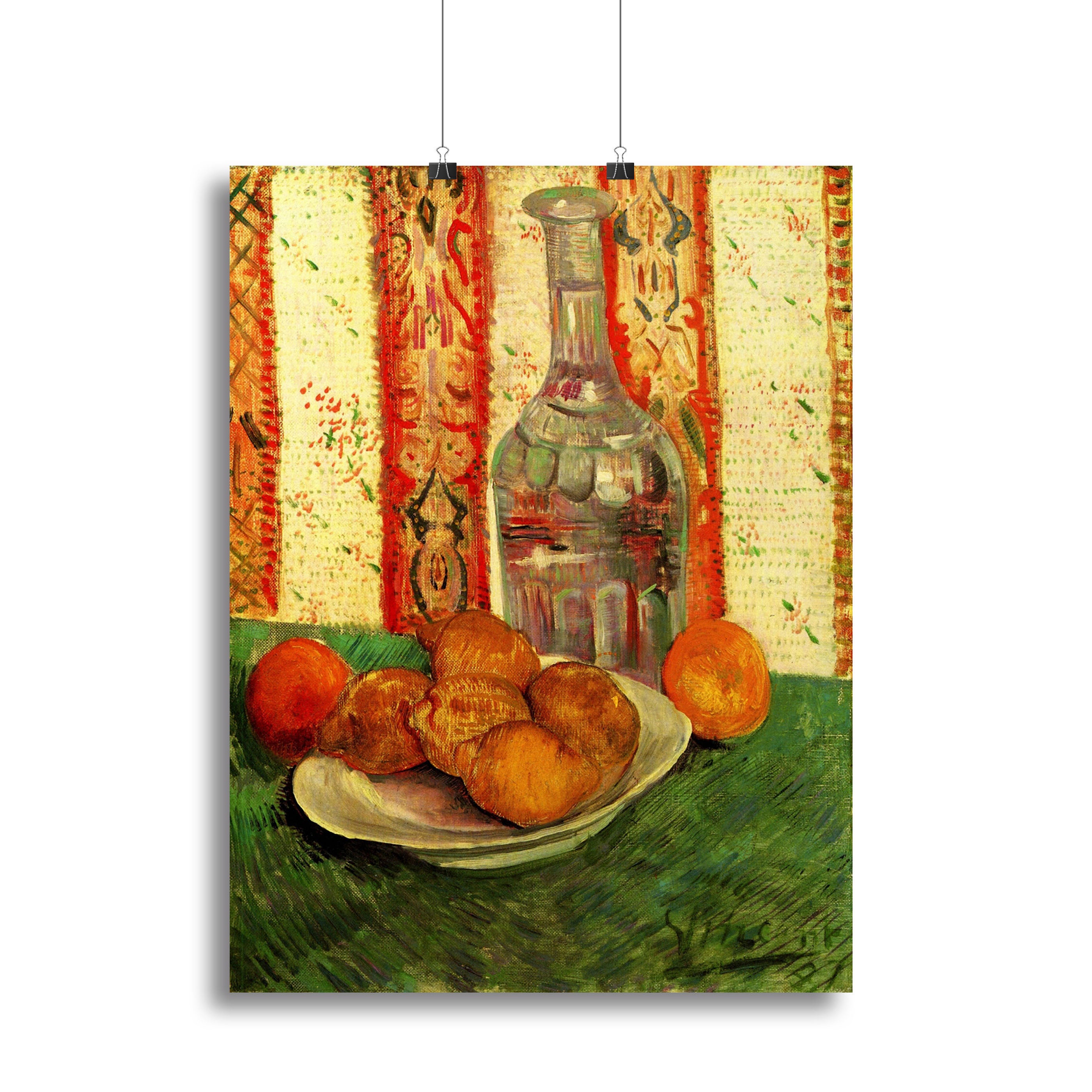Still Life with Decanter and Lemons on a Plate by Van Gogh Canvas Print or Poster - Canvas Art Rocks - 2