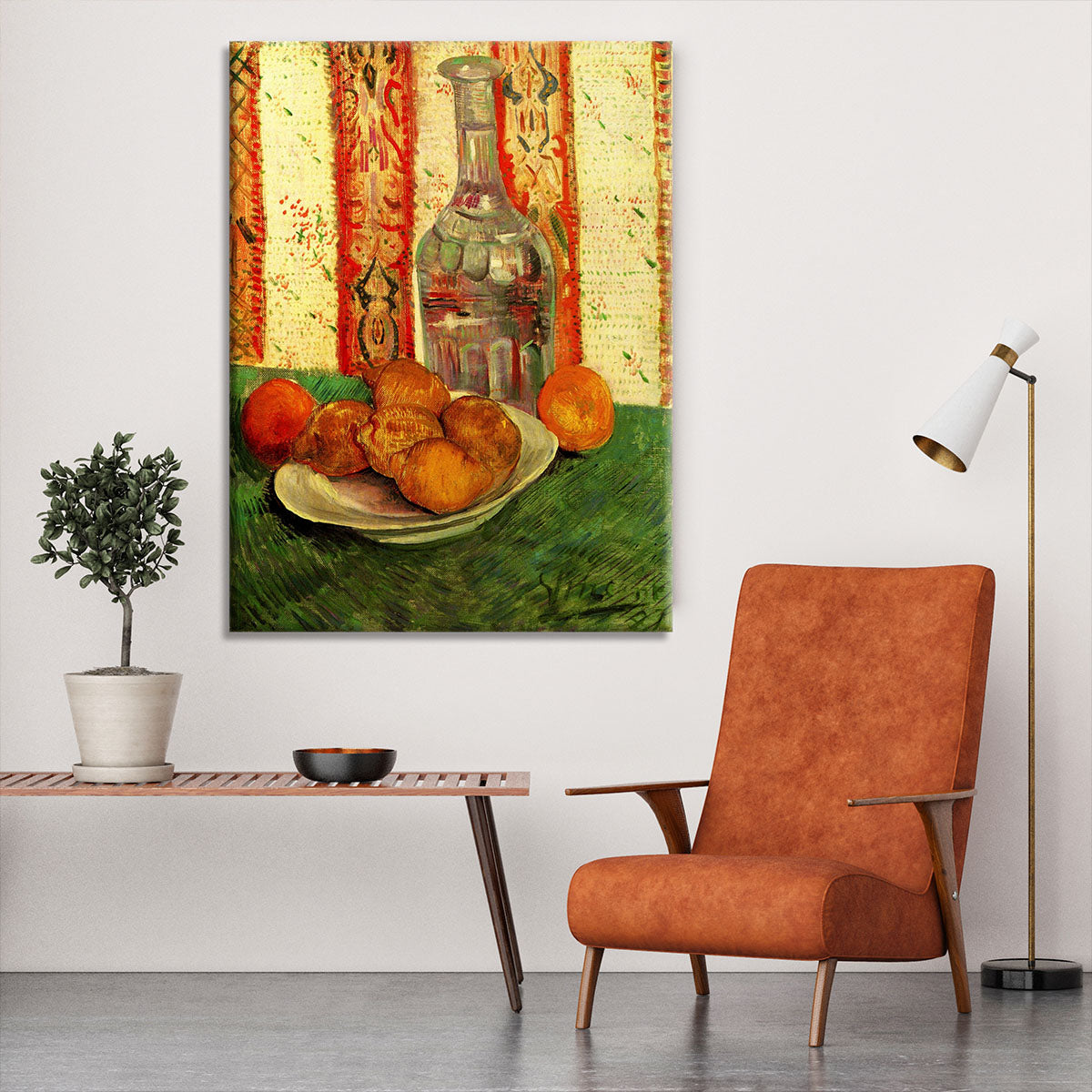 Still Life with Decanter and Lemons on a Plate by Van Gogh Canvas Print or Poster - Canvas Art Rocks - 6