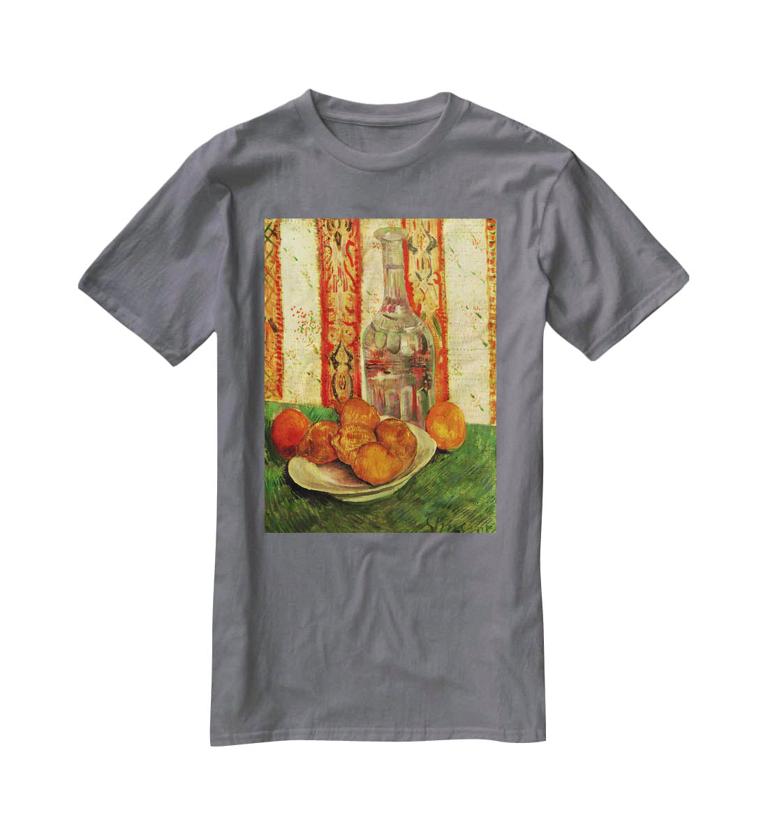 Still Life with Decanter and Lemons on a Plate by Van Gogh T-Shirt - Canvas Art Rocks - 3