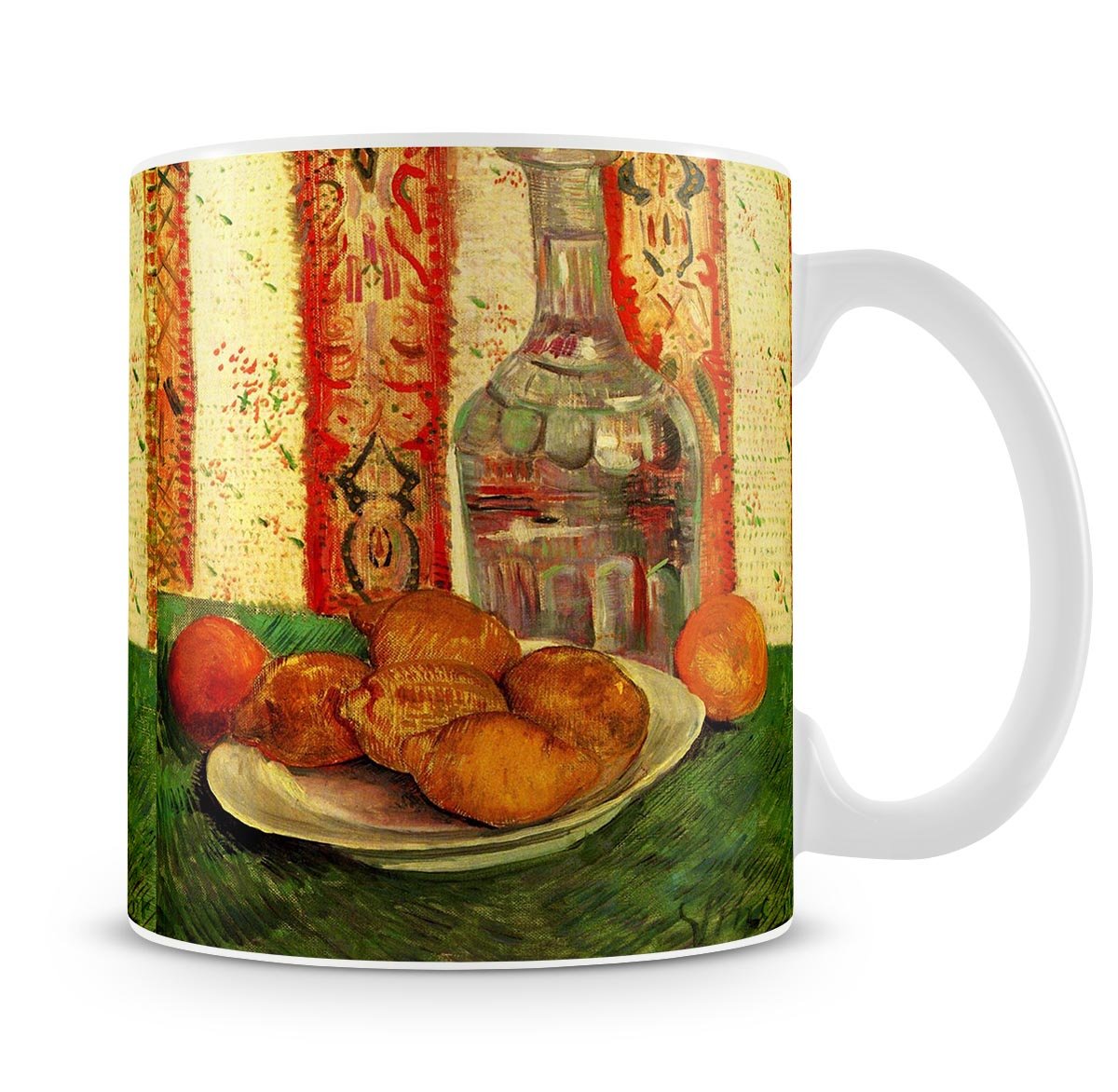 Still Life with Decanter and Lemons on a Plate by Van Gogh Mug - Canvas Art Rocks - 4
